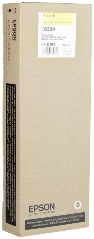 Genuine Epson T6364 Yellow Ink Cartridge for Stylus Pro 9890 9900 7700 9700