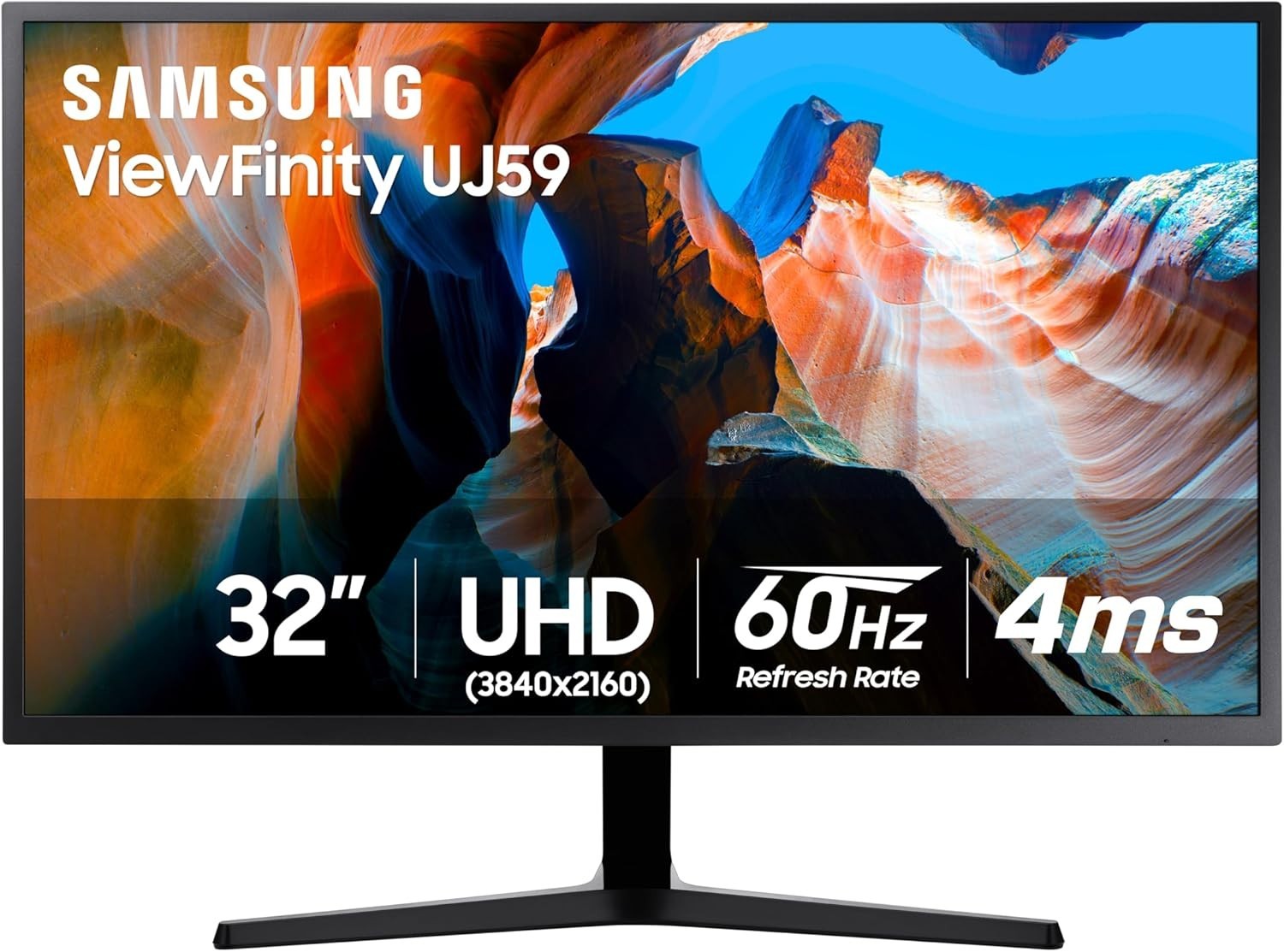 SAMSUNG 32" UJ59 Series 4K UHD (3840x2160) Monitor LU32J590UQNXZA, COSMETIC FLAW