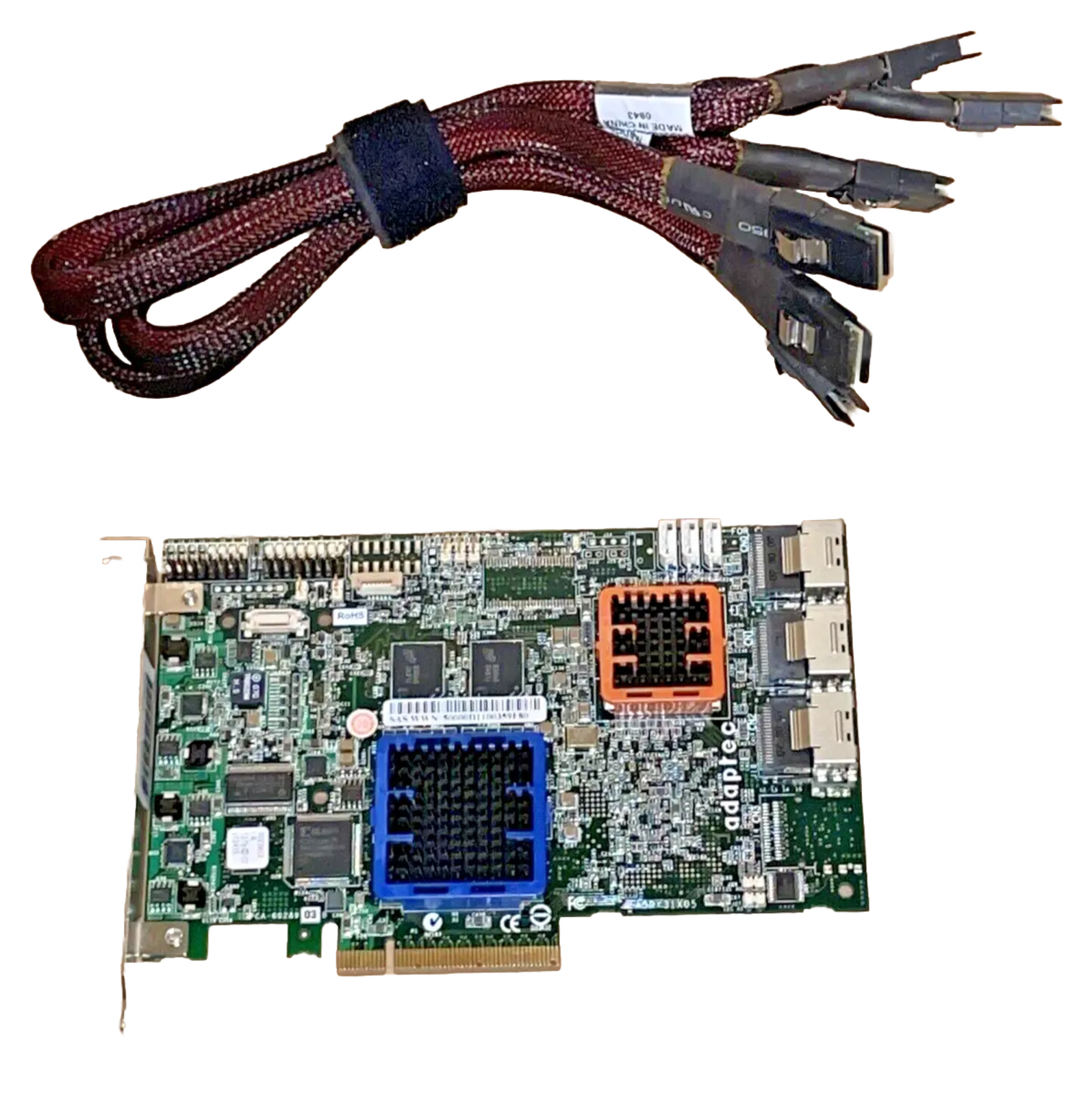 Adaptec ASR-31205/256MB RAID Controller 12 Port SATA/SAS inc 3x Cables