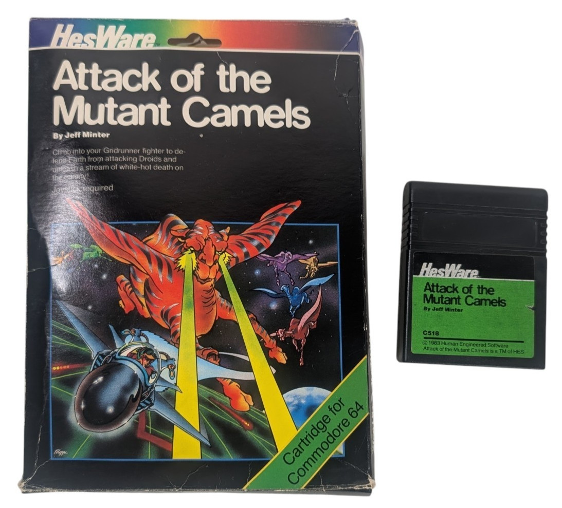 Attack Of The Mutant Camels HesWare Cartridge Commodore 64 Minter 1983 UNTESTED