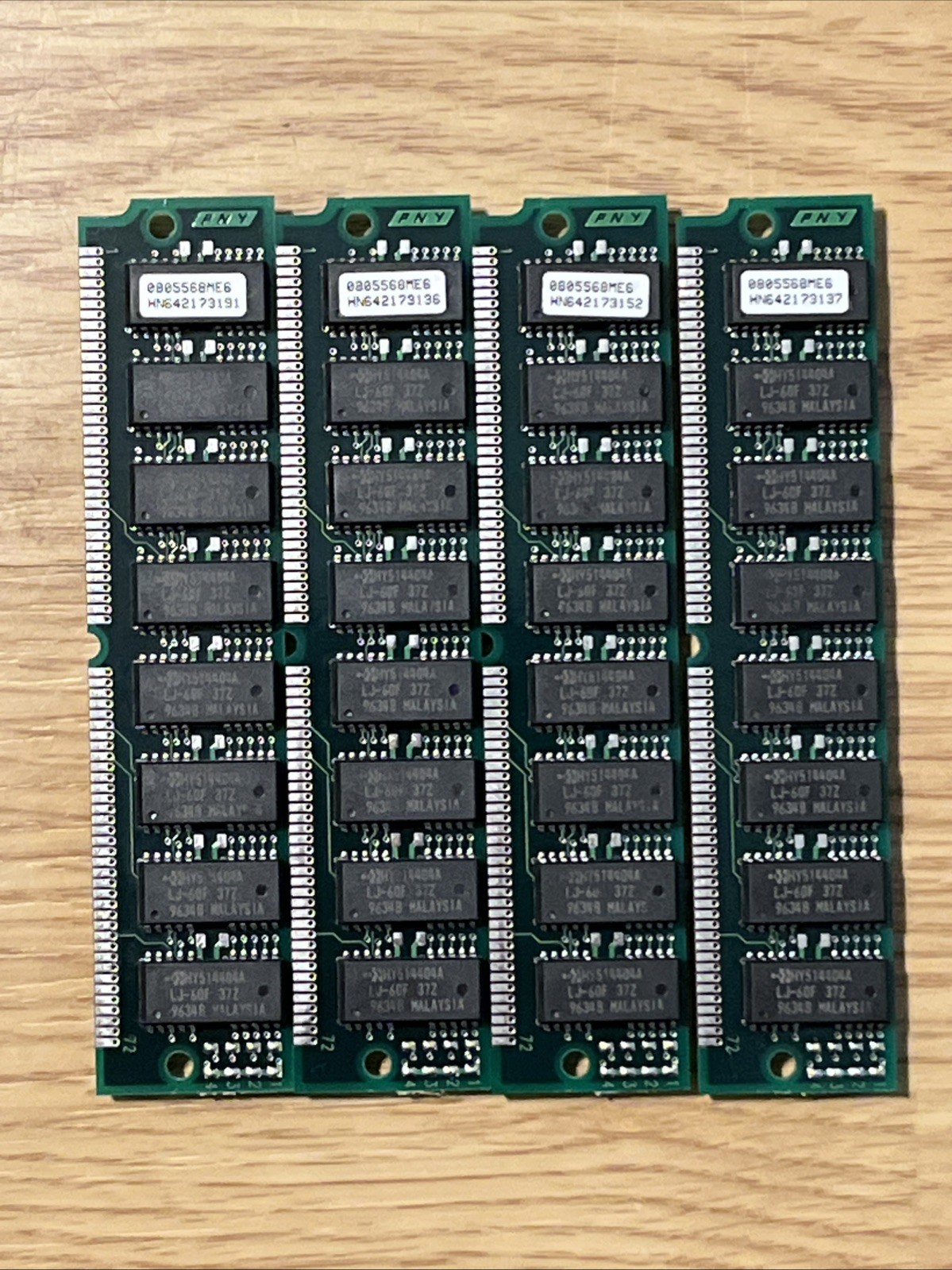128 MB MEG 4x 32MB SIMM 72 pin 60ns Memory RAM 72PIN PNY