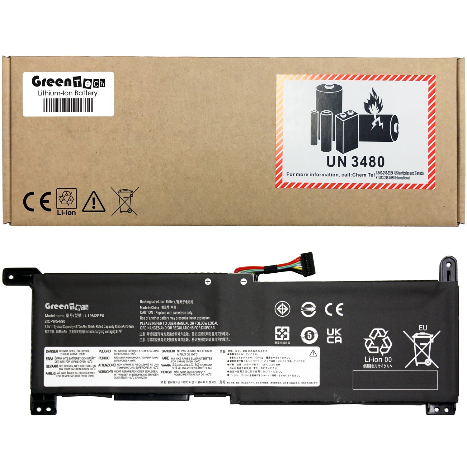 GREENTECH L19C2PF0 BATTERY FOR IDEAPAD 1-11ADA05 1-14ADA05 5B10V25257 L19L2PF0