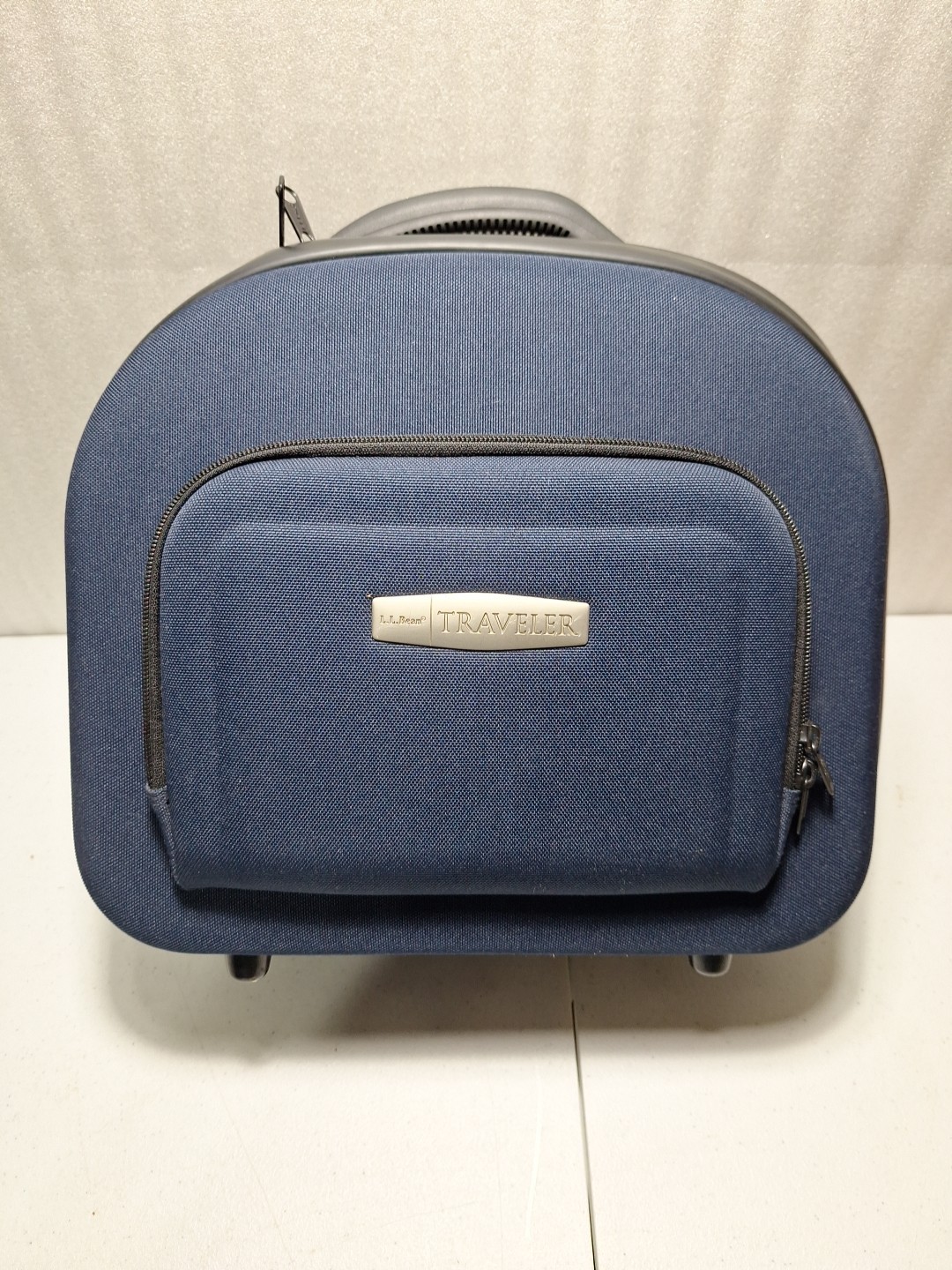 LL Bean Traveler Carry On Hard Shell Laptop Travel Bag Navy Blue 