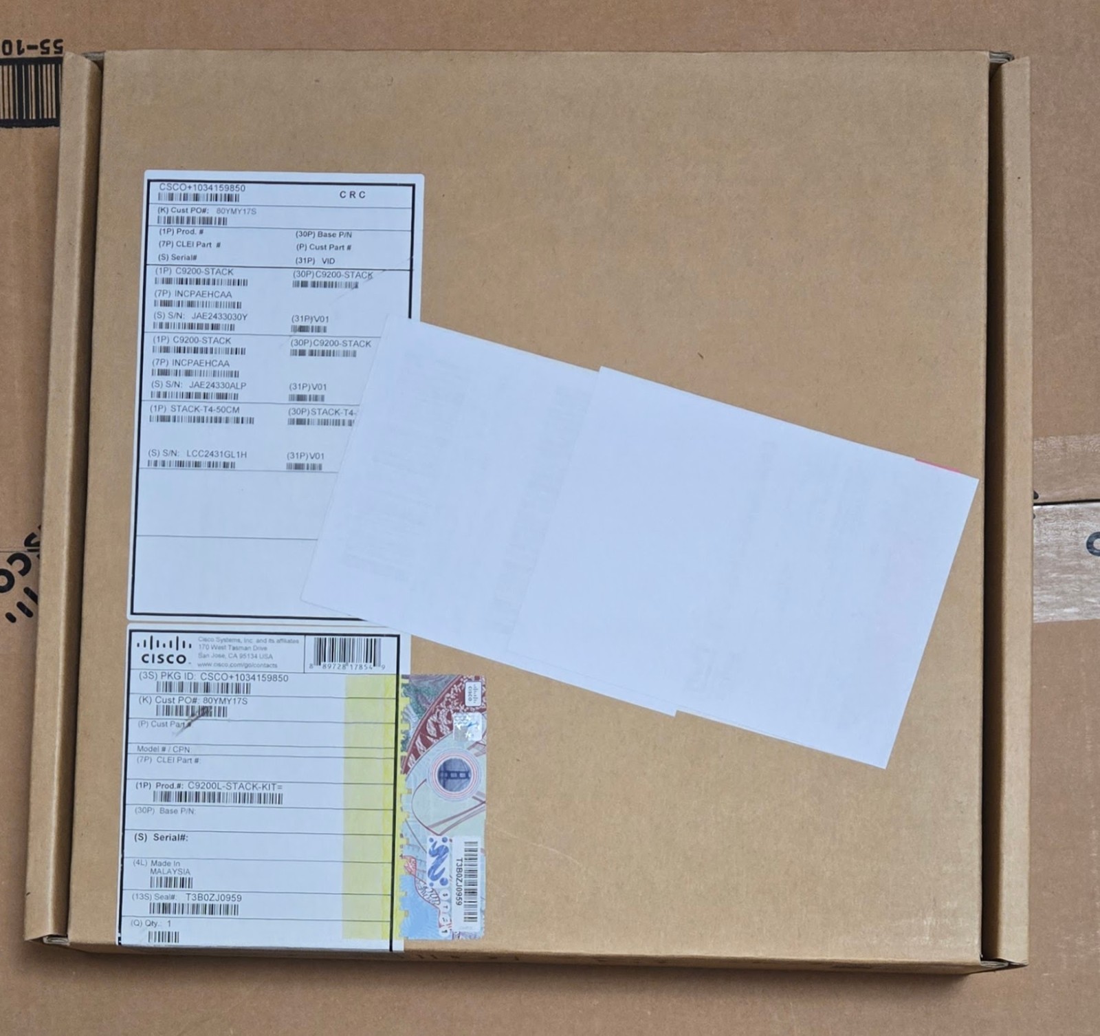 Factory Sealed CISCO C9200L-STACK-KIT= C9200L Switch Stacking Kit