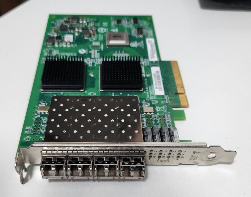 4x QLogic QLE2564 QUAD PORT PCIe FIBRE ADAPTER Cards with 4x 8Gbps SFP