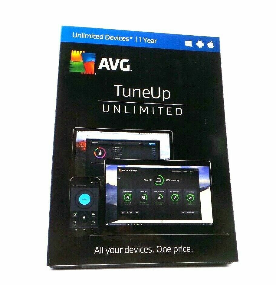 AVG TuneUP Unlimited ( Devices -1 Year ) for Windows, Mac, Android NEW #8060