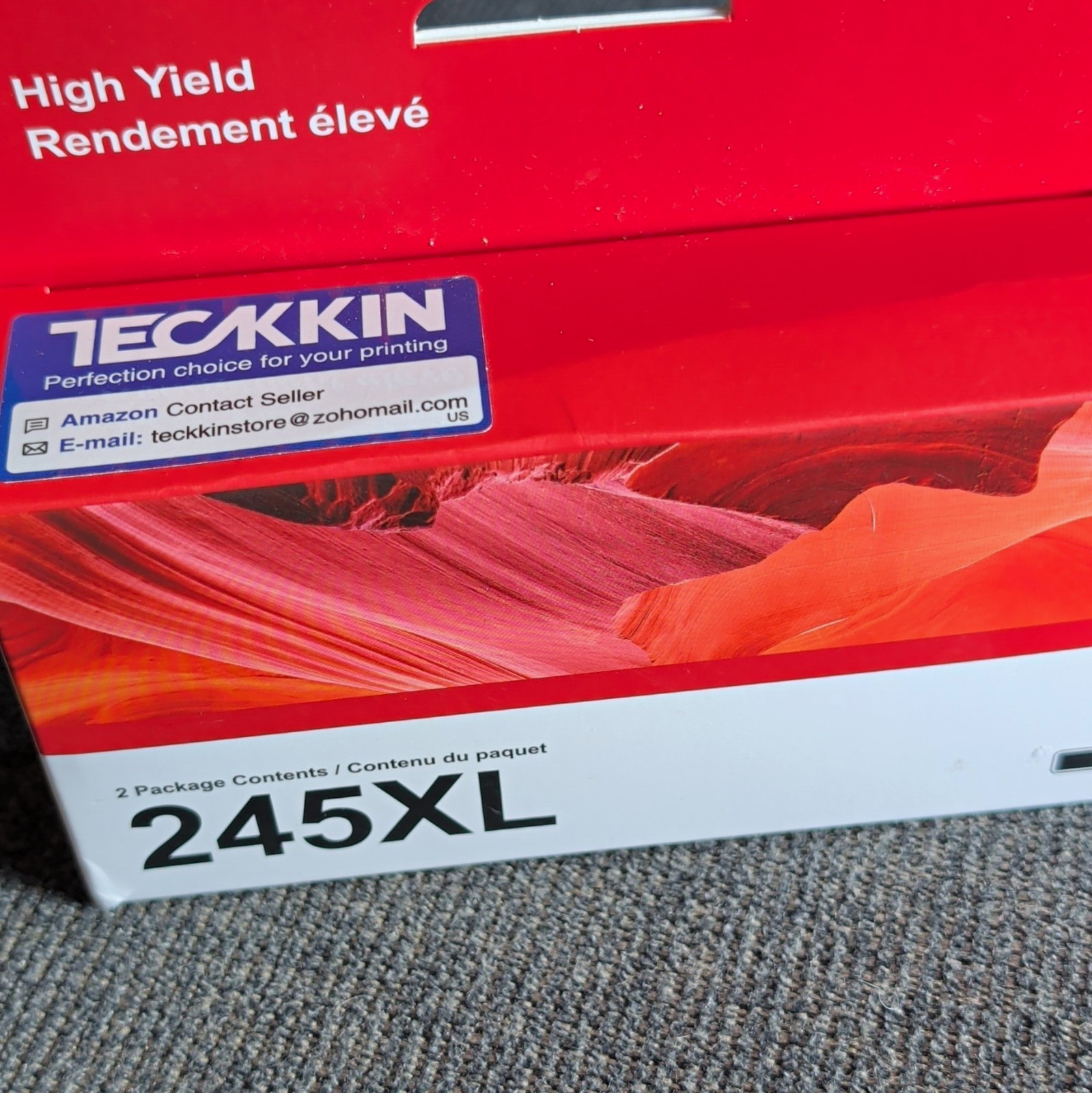 TECKKIN 245XL Black Inkjet Ink Cartridge  2 Pack for canon pixar .exp 2028