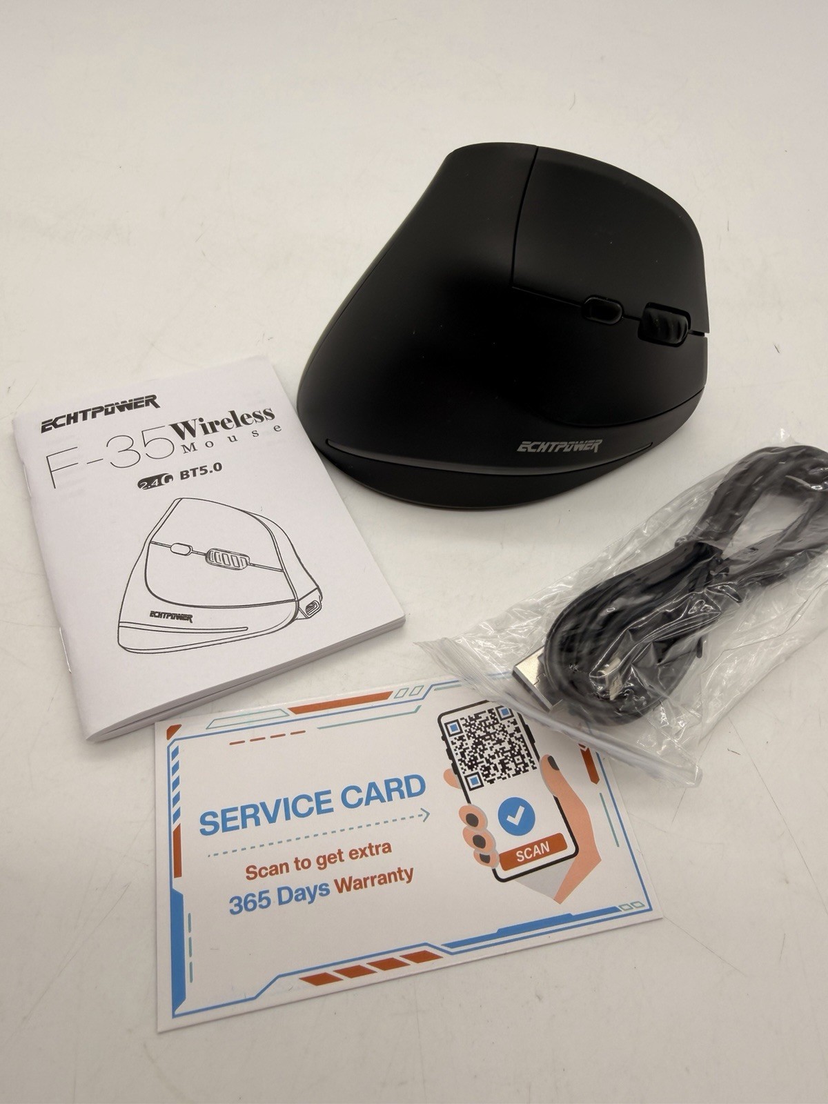 Ergonomic Wireless Bluetooth Vertical Mouse with LED Light up to 3 devices B4-21