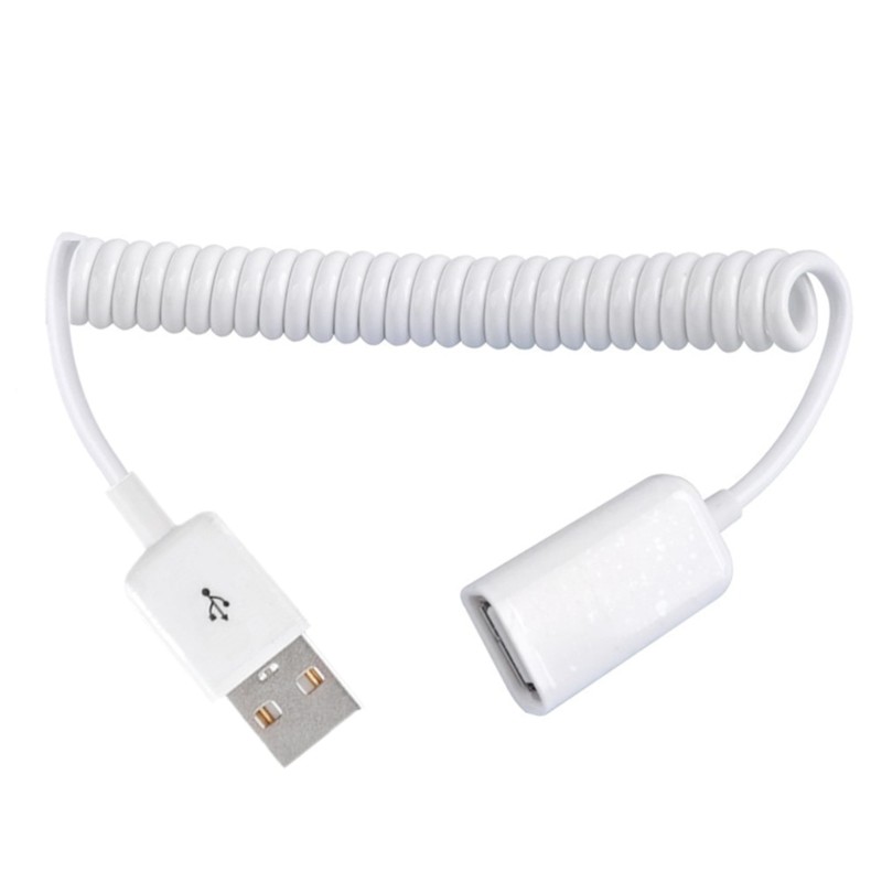 1M Spring Telescopic Extension Wire Cord For Charging Data Transmission