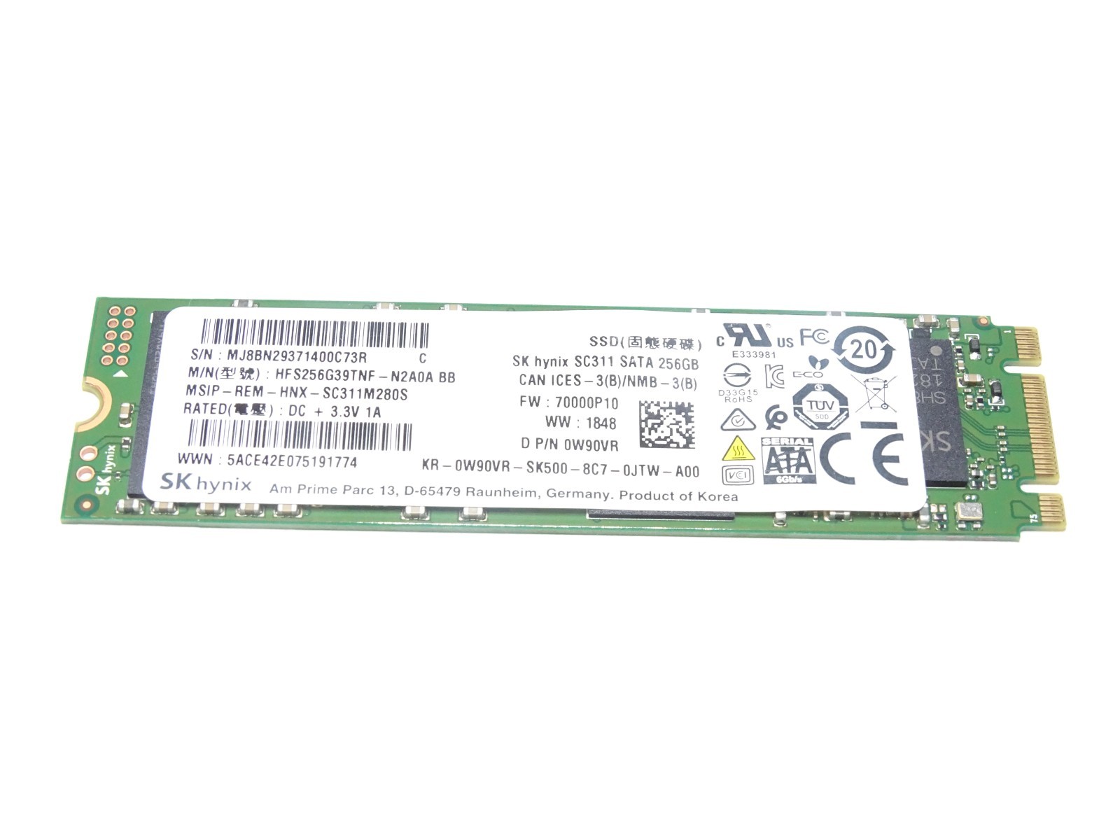 SK hynix SC311 256GB SATA SSD 2.5" 7mm Internal Solid State Drive 97% Health