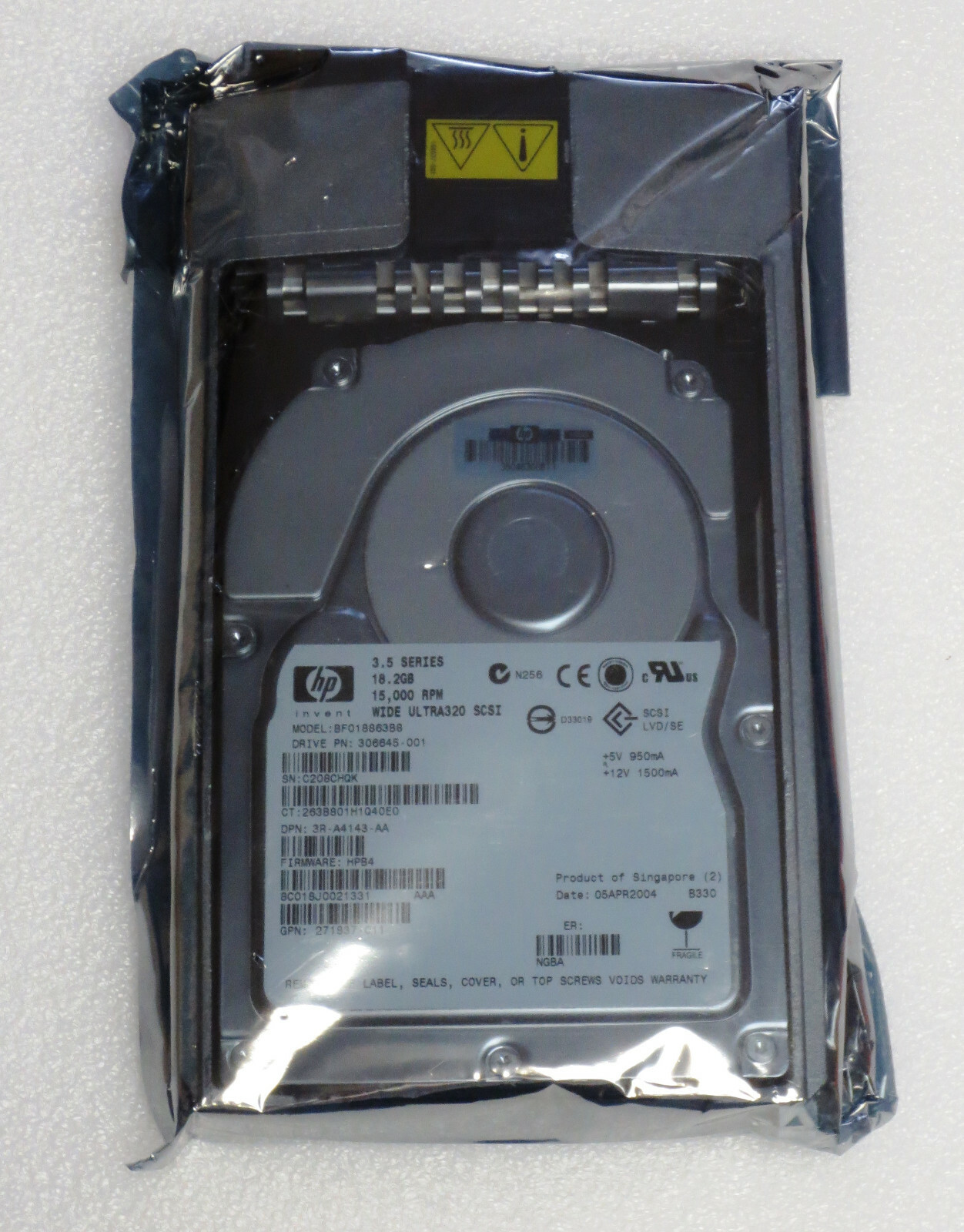 HP BF018863B8 HDD with casing