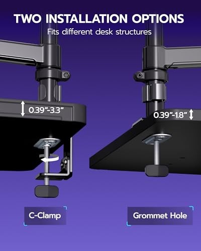 ARES WING SINGLE MONITOR MOUNT - ULTRAWIDE MONITOR ARM FOR 40 34 32 27 -  BLACK
