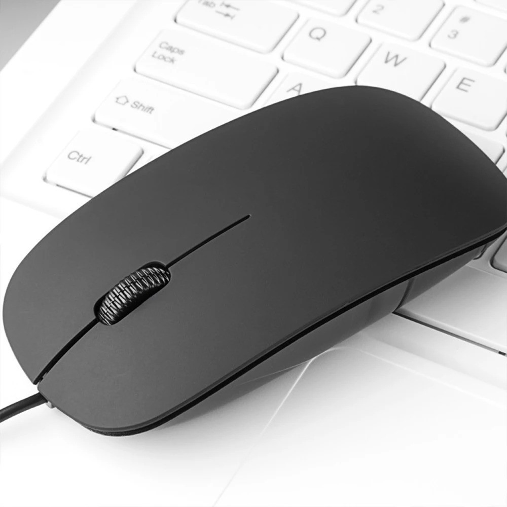 Neutral Wired Mouse USB 2.4GHz Ergonomic Ultra-Thin Mice 1.2m Cable for PC