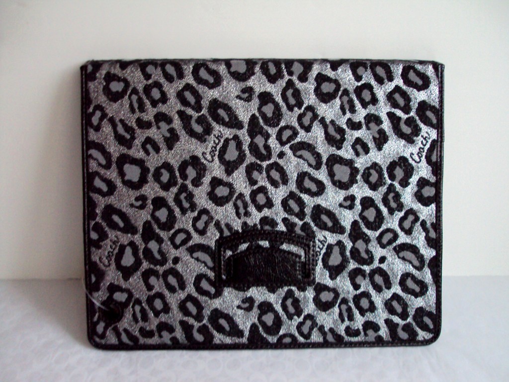 Coach NWT F62897 Ocelot Print iPad Case Grey Multi