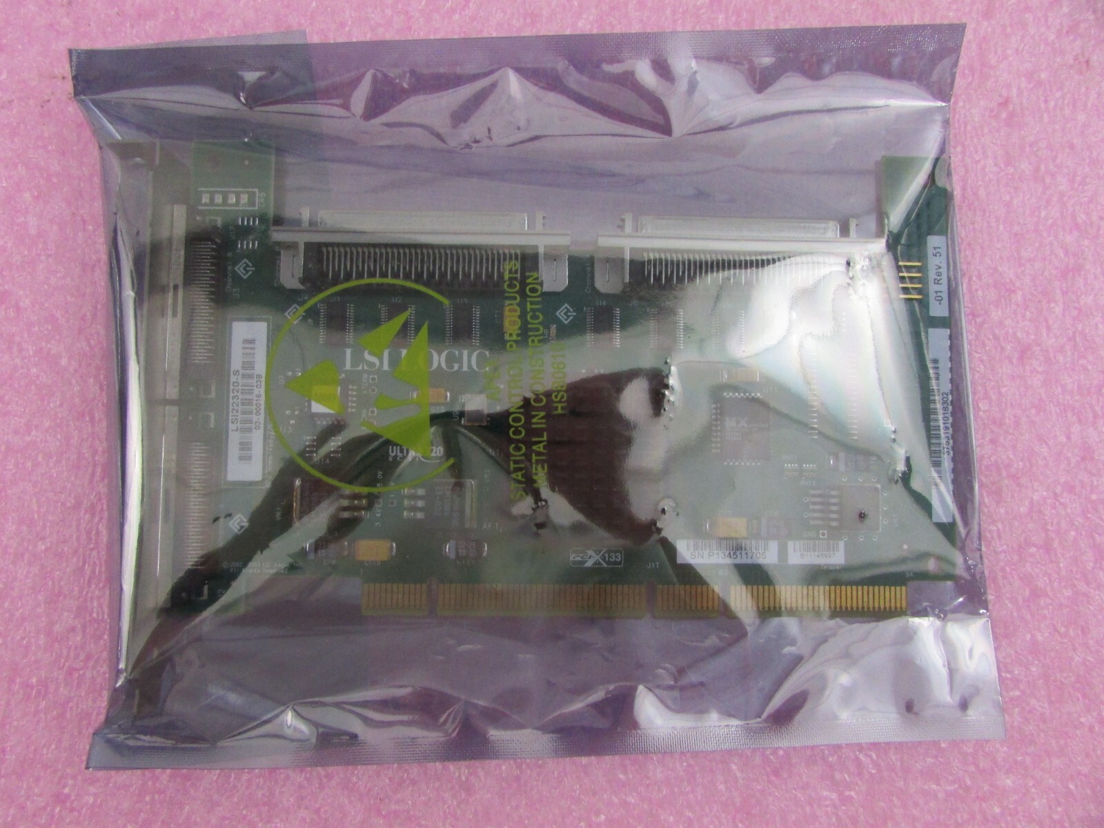 LSI Logic LSI22320-S PCI Dual Ultra 320 SCSI Controller Card with FH Bracket