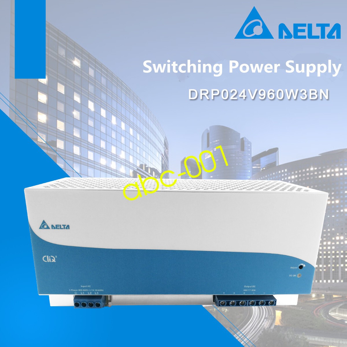 1pcs Delta Switching Power Supply DRP024V960W3BN 3-phase 380V Input 960W 24V 40A