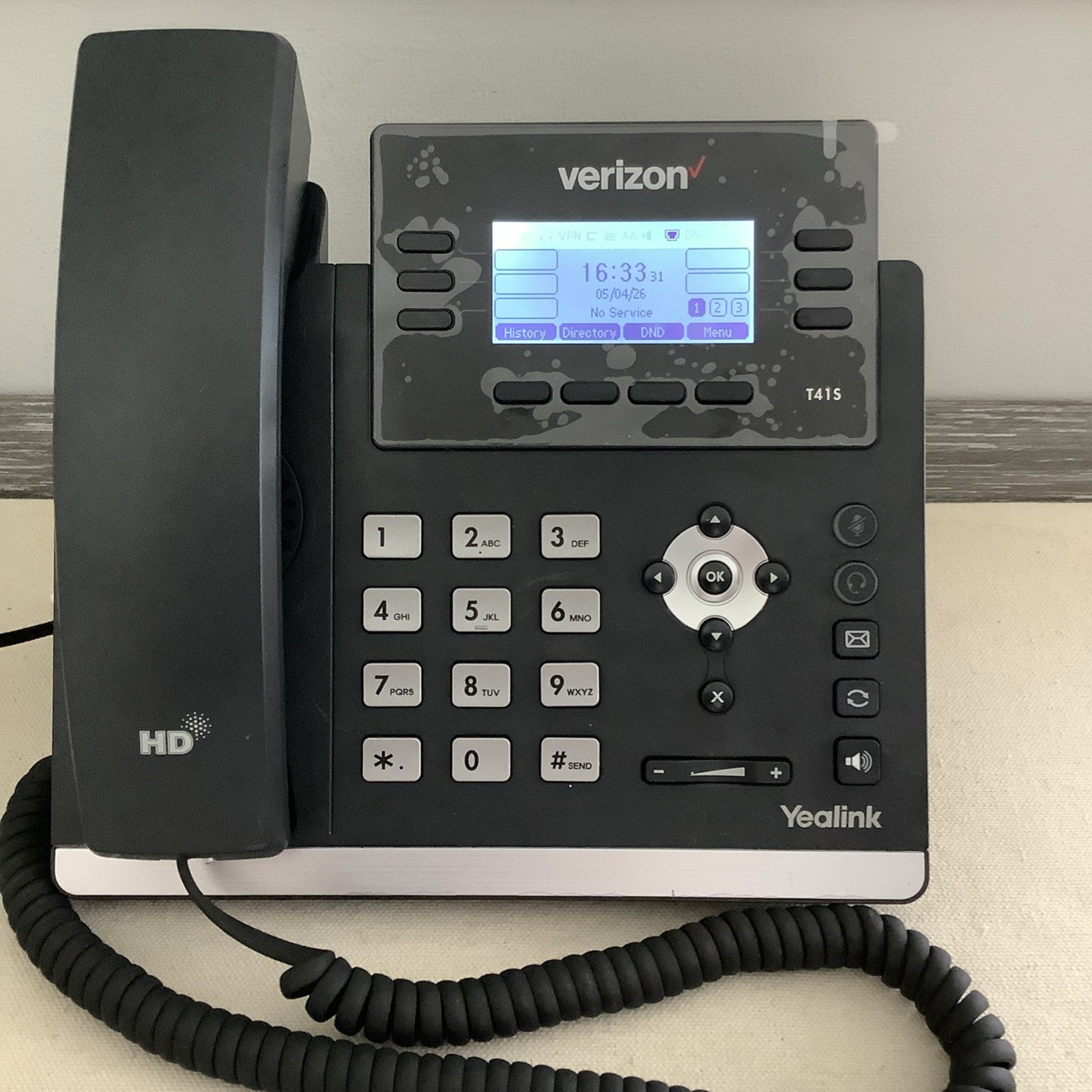 Yealink T41S VoIP 6 Line Phone Verizon Branded Factory Reset Performed READ