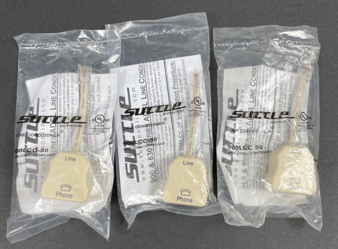 Suttle 900LCCS ADSL Single Line Conditioner In-line. Lot of 3 NEW/Sealed