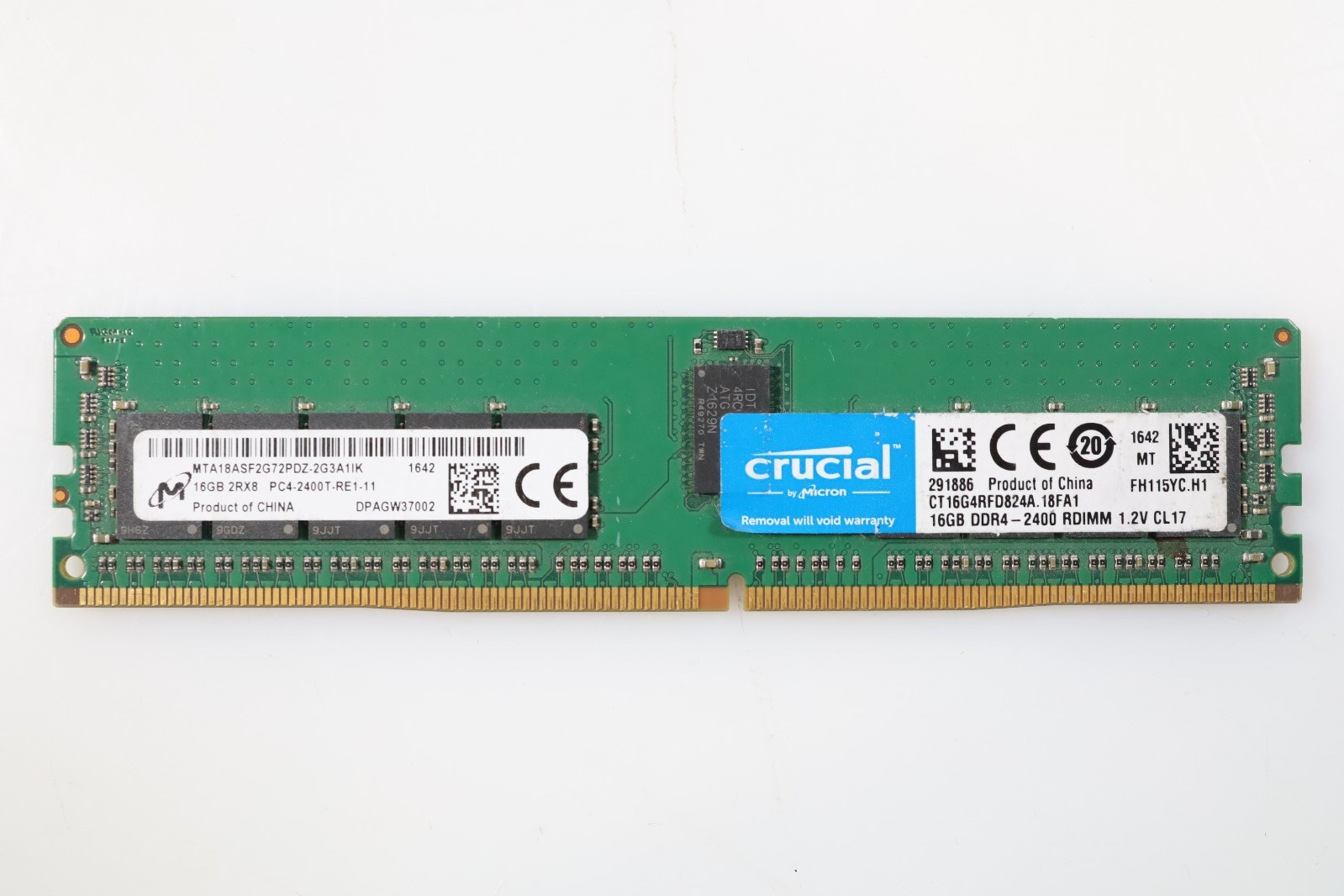 16GB Micron MTA18ASF2G72PDZ-2G3A1IK DDR4 PC4-2400T Server Memory