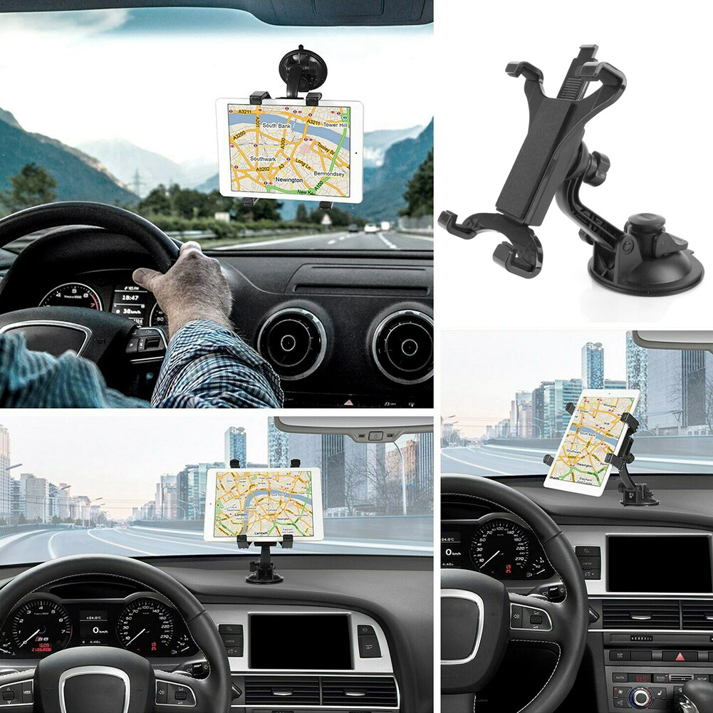 360° Rotation Car Windshield Mount Holder Bracket Stand for iPad 7-11Inch Tablet