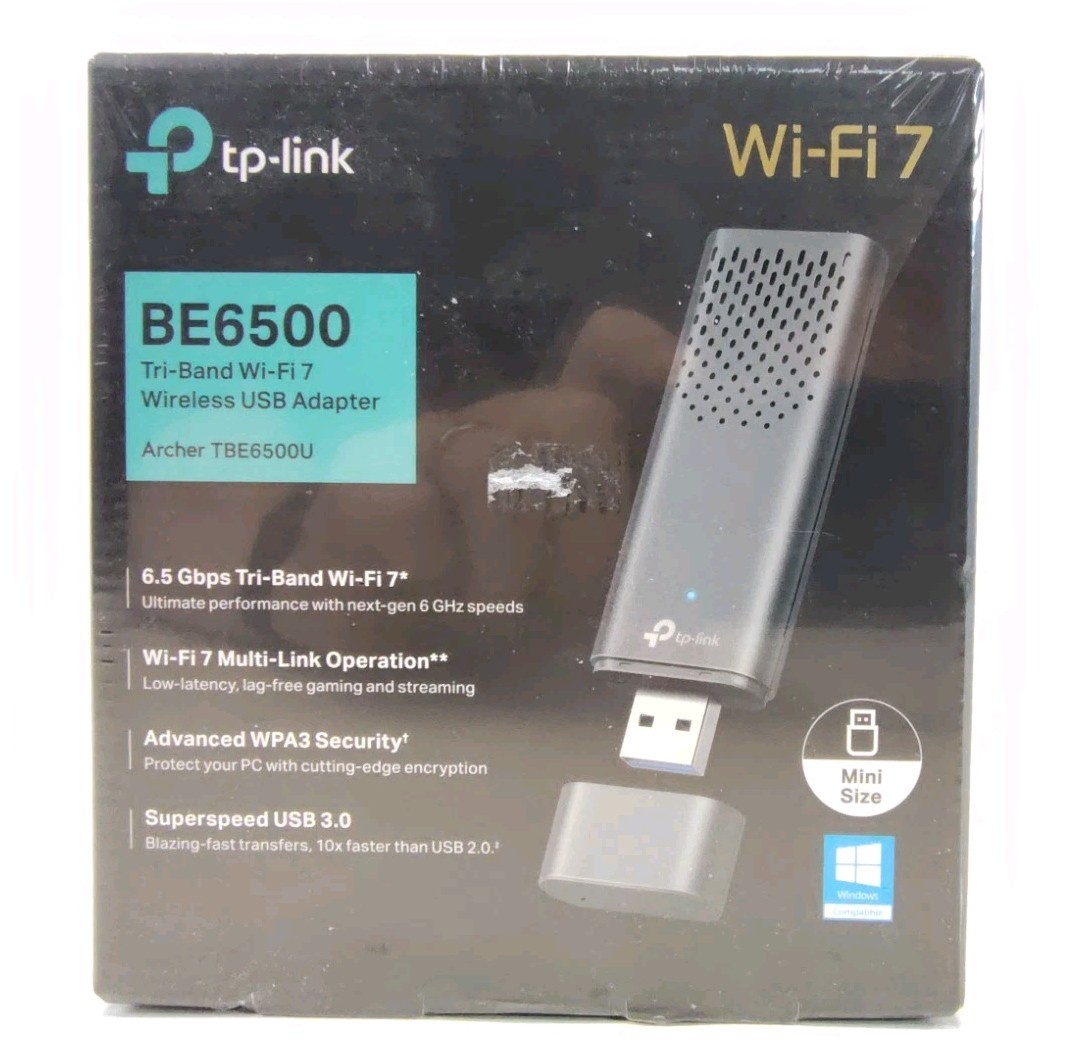 TP-Link Archer TBE6500U BE6500 Tri-Band Wi-Fi 7 Wireless USB Adapter 