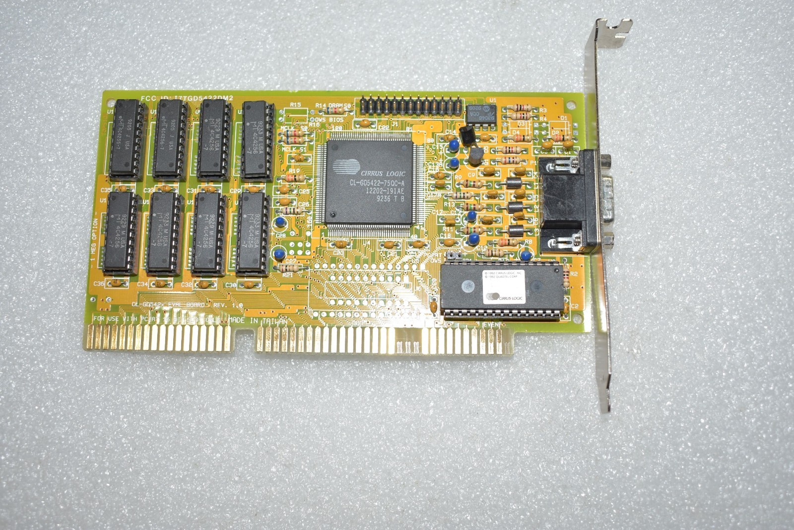 PINE TECHNOLOGY CL GD5422 ISA 1MB VGA VIDEO GRAPHICS CARD ADAPTER