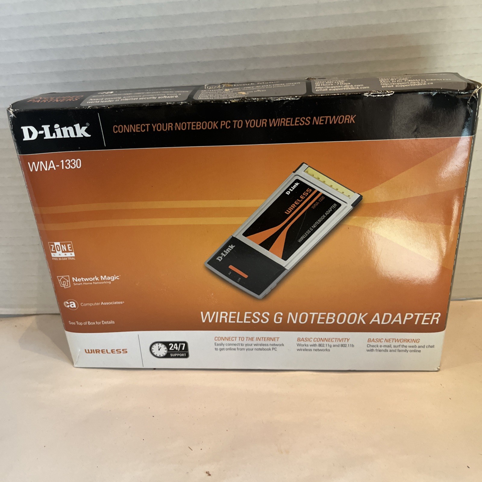 D-LINK WNA-1330 RANGEBOOSTER G NOTEBOOK ADAPTER WIRELESS NEW IN BOX 