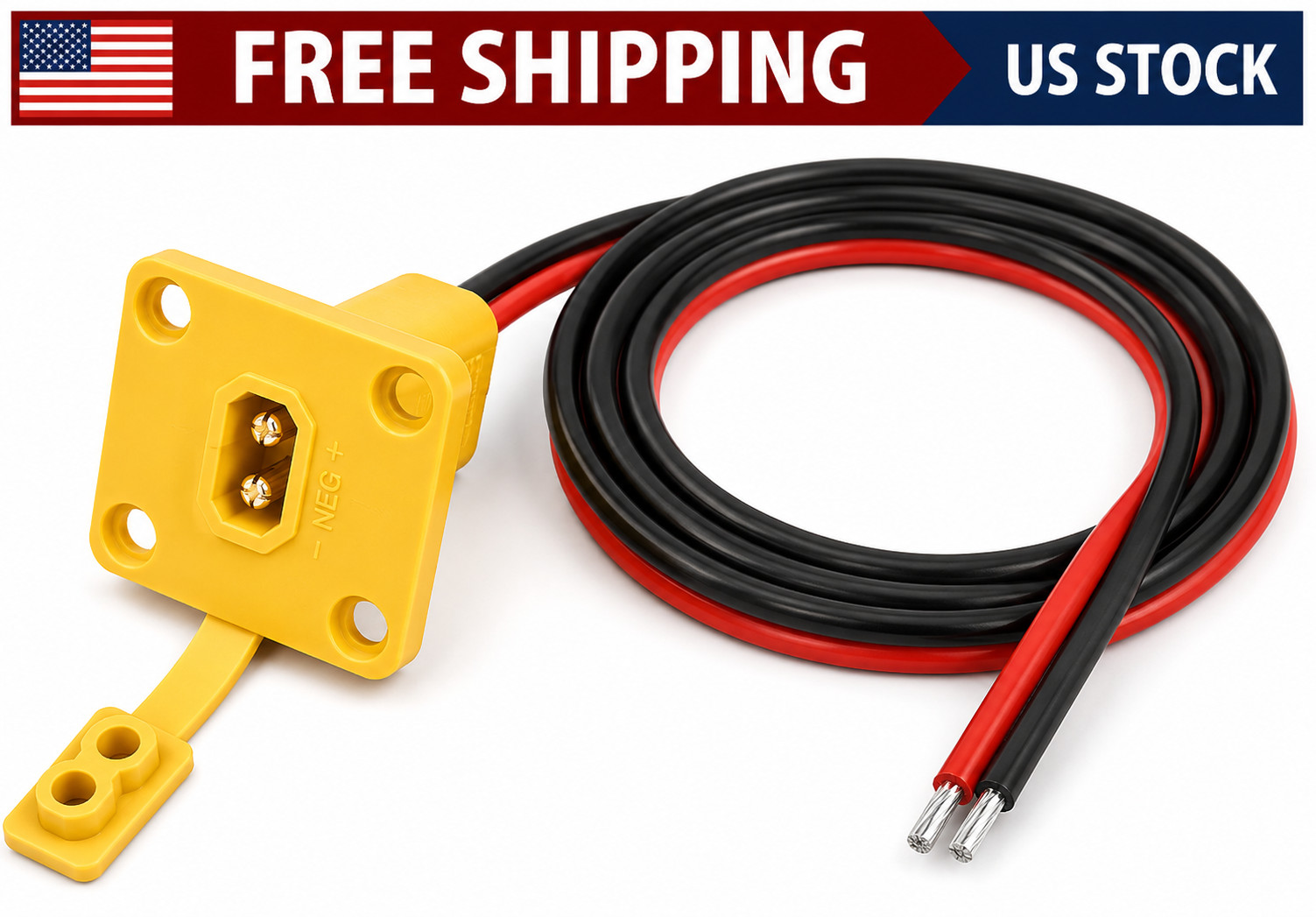 XT60 Panel Mount Cable FOR RC Battery Power Fix Loose Connection 12AWG