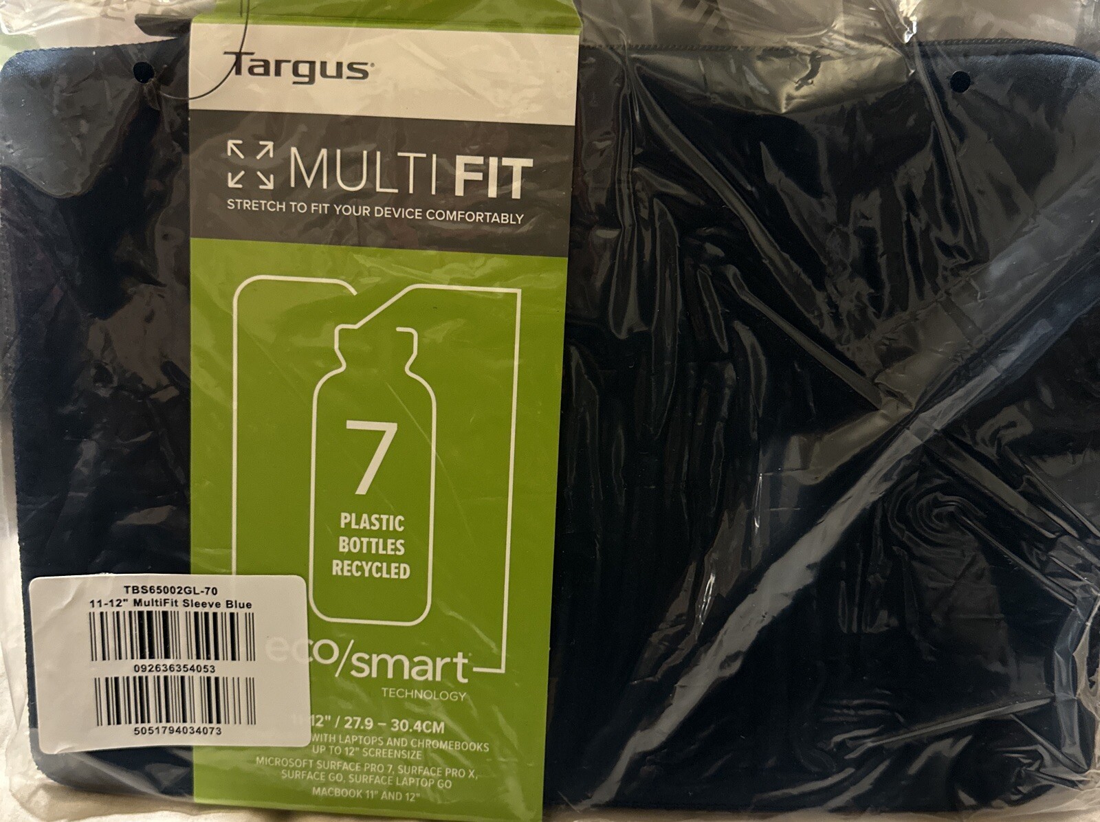 Targus TBS65002GL-70 MultiFit with EcoSmart - BLUE - 11-12” (27.9-30.4 CM)