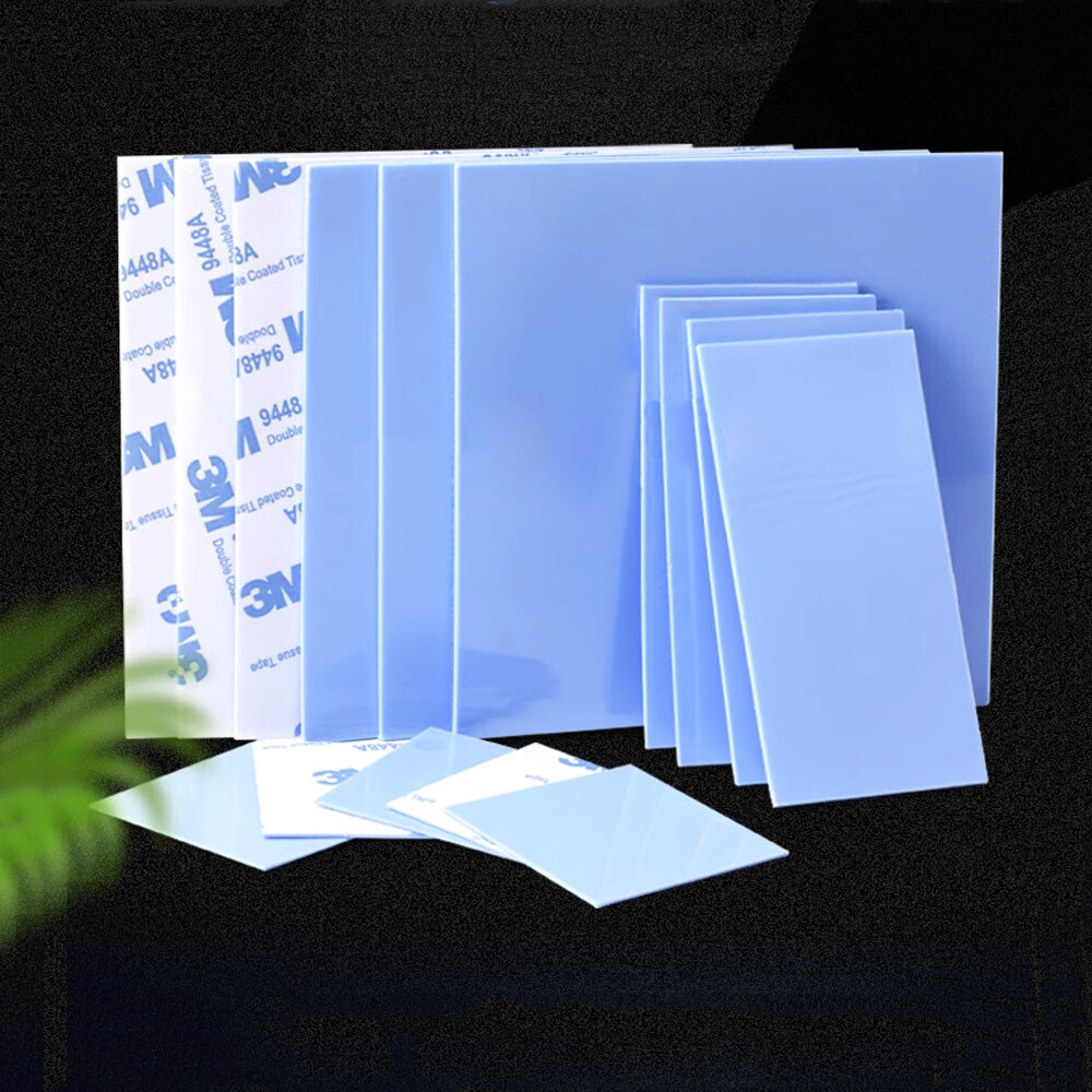 Adhesive Heatsink Cooling Thermal Conductive Silicone Pads Thick 0.5mm - 2mm