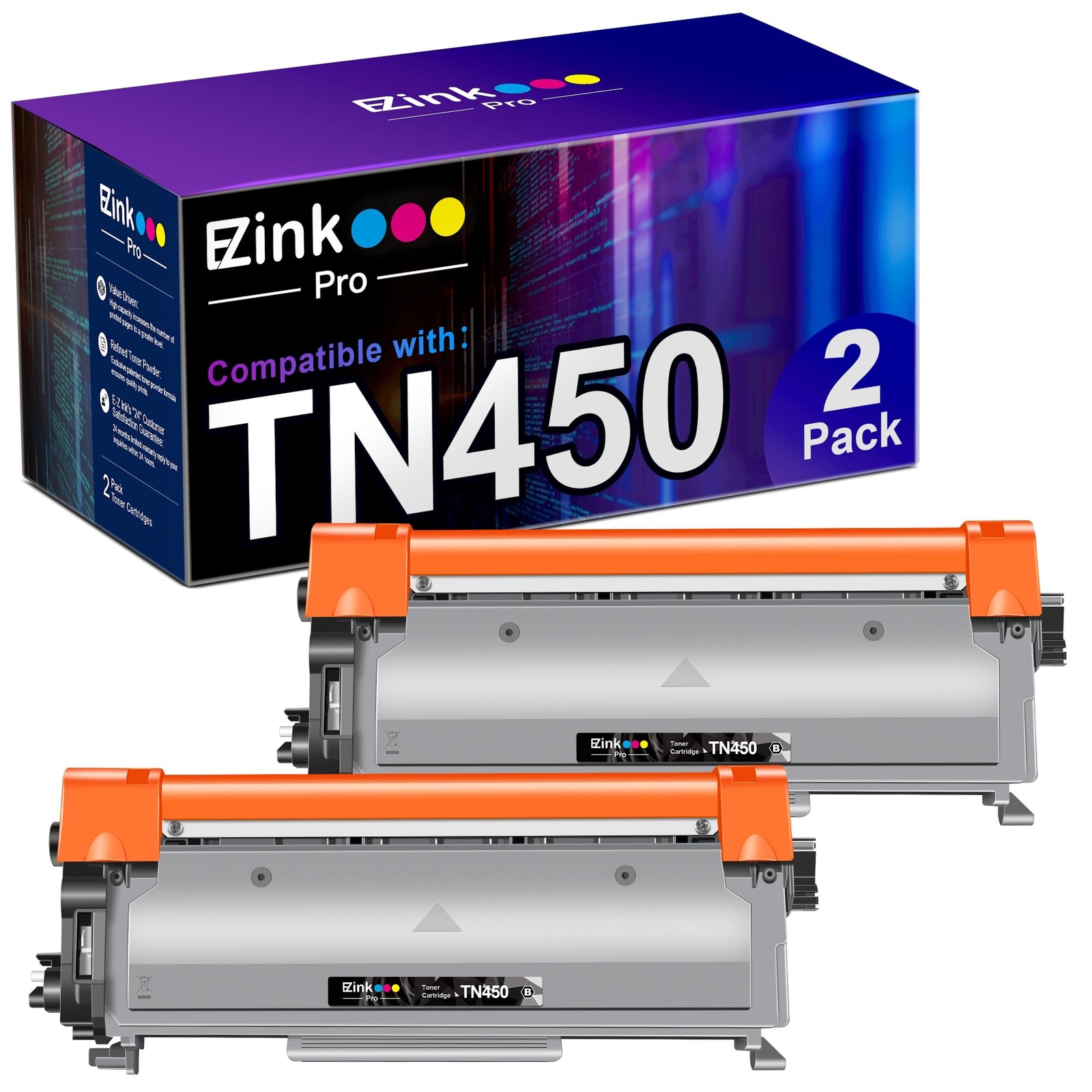 E-Z ink Pro TN450 Comaptible Toner Cartridge Replacement for Brother TN-450 T...