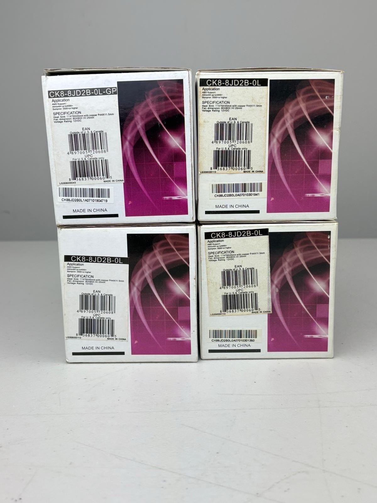 Cooler Master CK8-8JD2B-0L-GP 80mm CPU Cooler Set Of 4- New In The Box