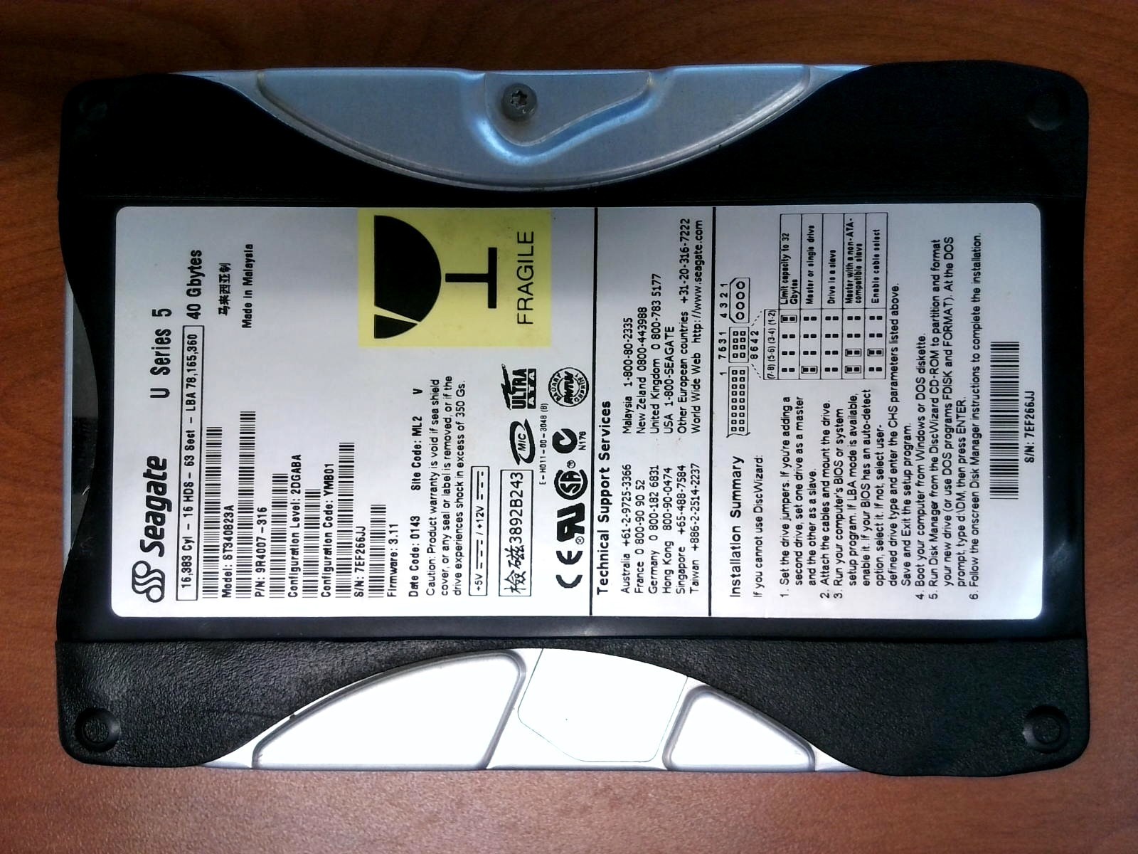 Tested Seagate ST340823A IDE ATA Hard Disk Drive 40GB HDD