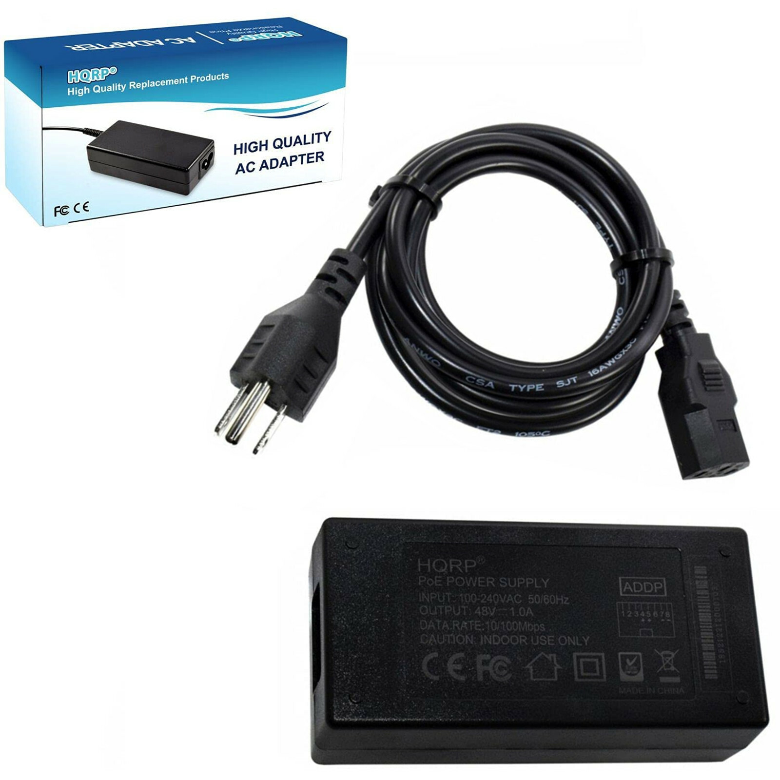 HQRP 48V POE Injector IEEE 802.3AT for D-Link DCS-930L DCS-931L DCS-932L