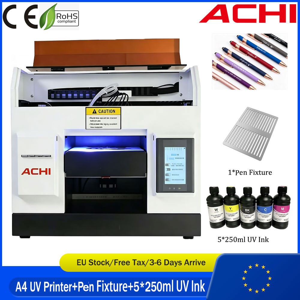 A4 UV Flatbed Printer UV Printing Machine For Pen Fixture Batch Printing