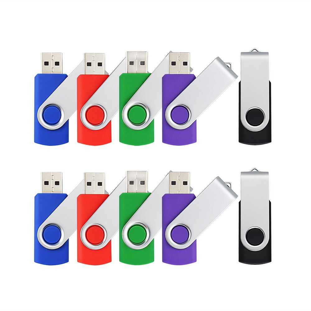 5Pack Rotating Swivel USB 2.0 Mini Flash Drive 1GB-32GB Blank Data Memory Stick*