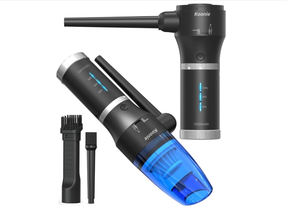 Compressed Air Duster, Koonie 15000mAh Cordless Air Duster & Vacuum original $89