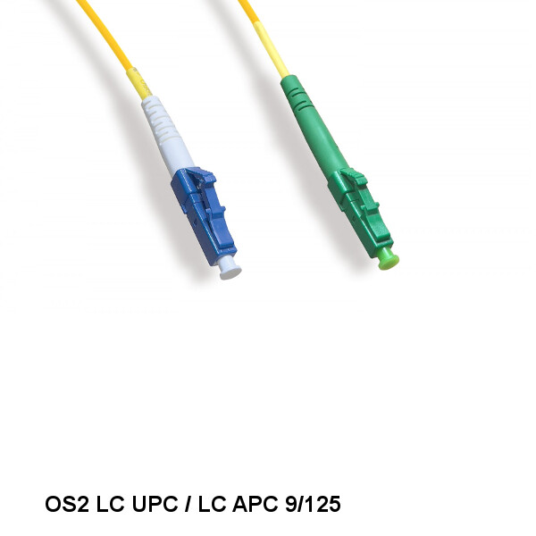 LOT 10pcs 2M LC UPC/ LC APC OS2 9 /125 Simplex Single-Mode Fiber Optic Cable