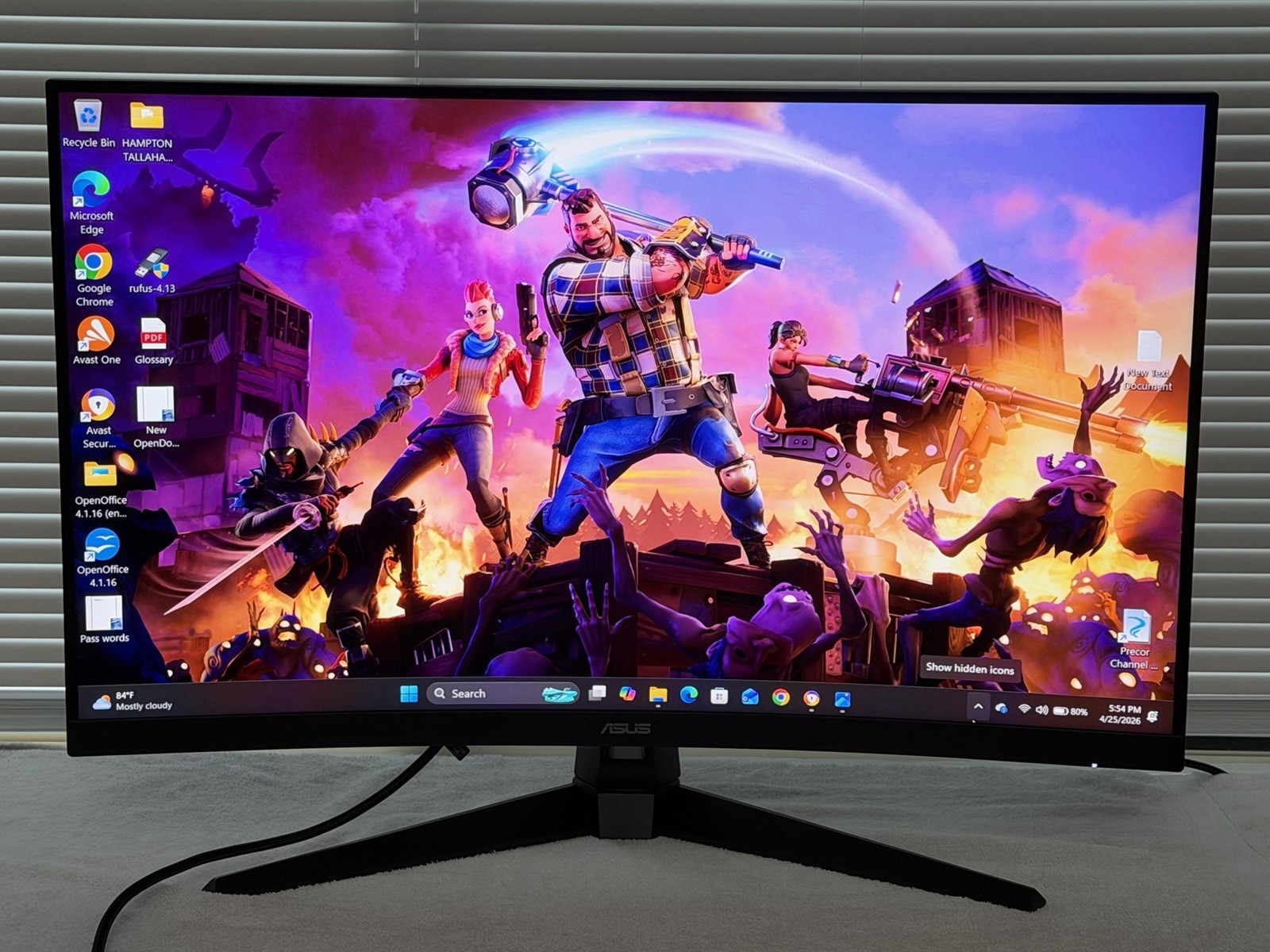 ASUS TUF 32 Inch Curved Gaming Monitor - QHD Extra Clean Condition