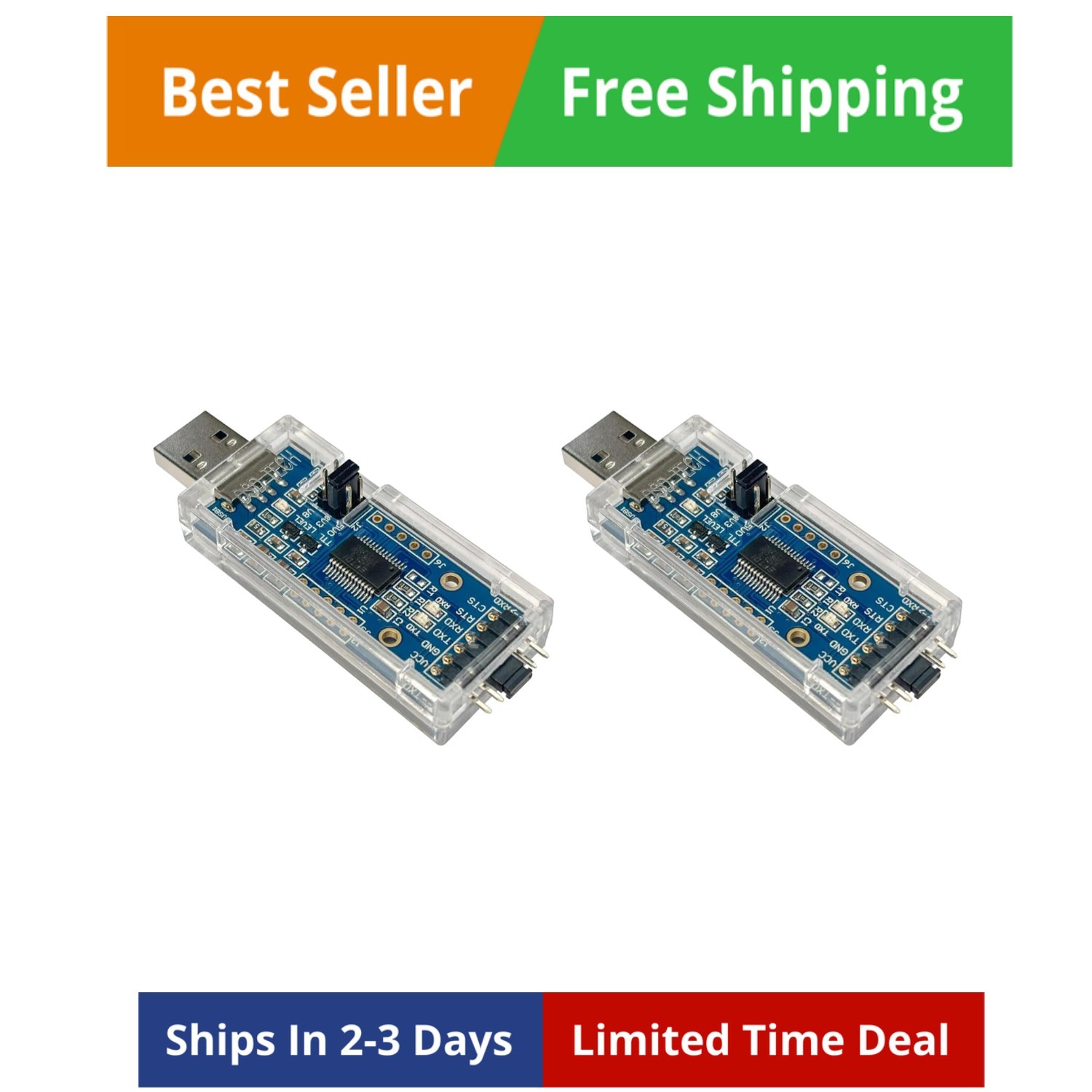 SH-U09C2 USB to TTL Adapter Built-in FTDI FT232RL IC for Debugging and Progra...