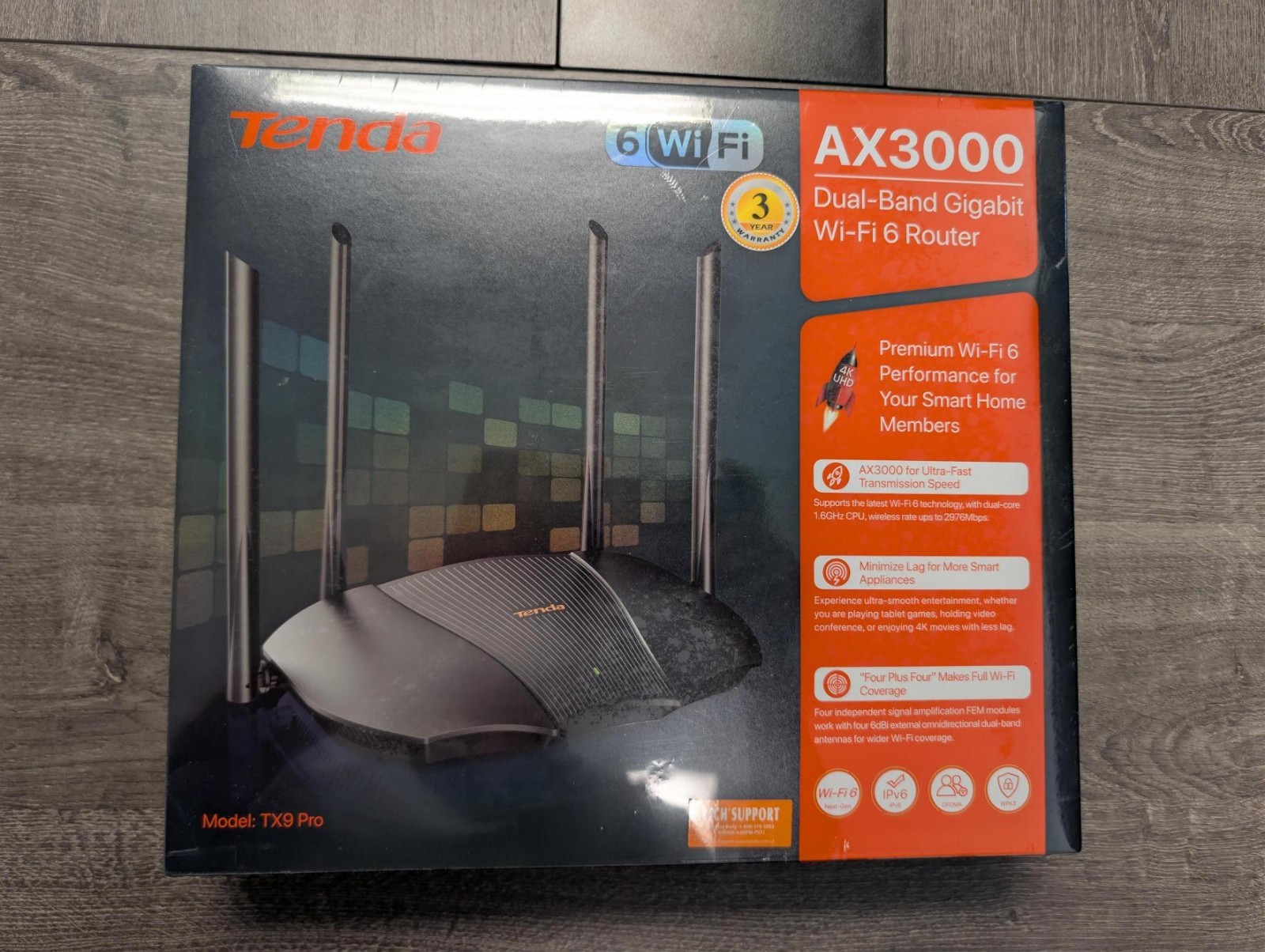 Tenda TX9 Pro AX3000 WiFi 6 Router Dual-Band Gigabit Wireless Router NEW