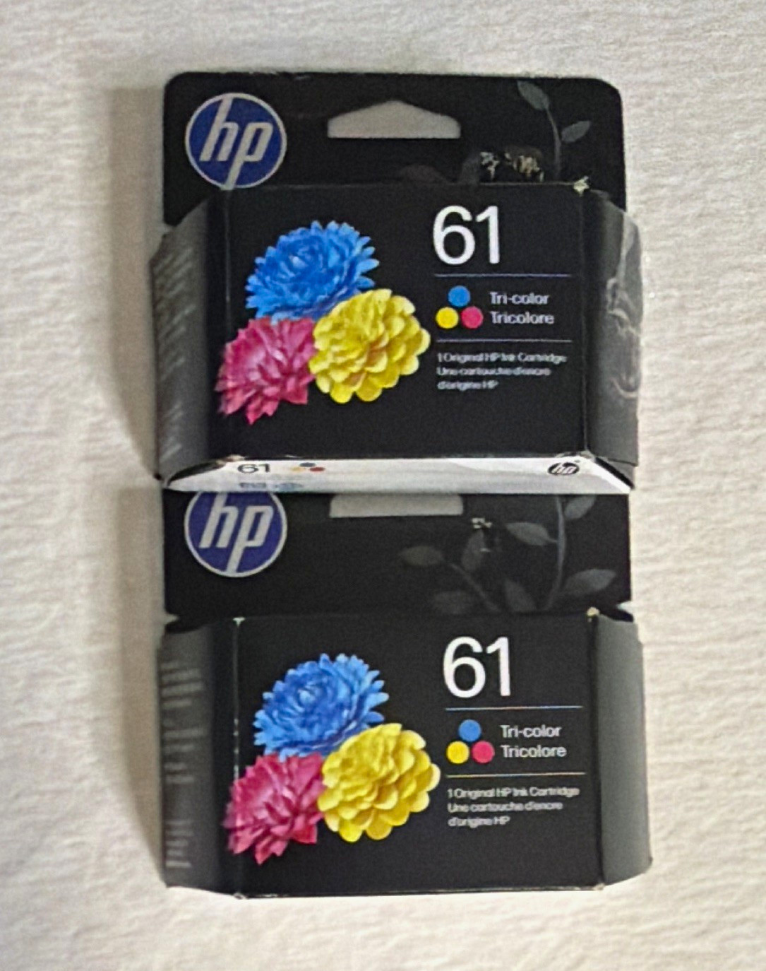 HP Genuine Original 61 Tri-Color Inkjet Ink Cartridge 2-Pack - For HP Lot of 2