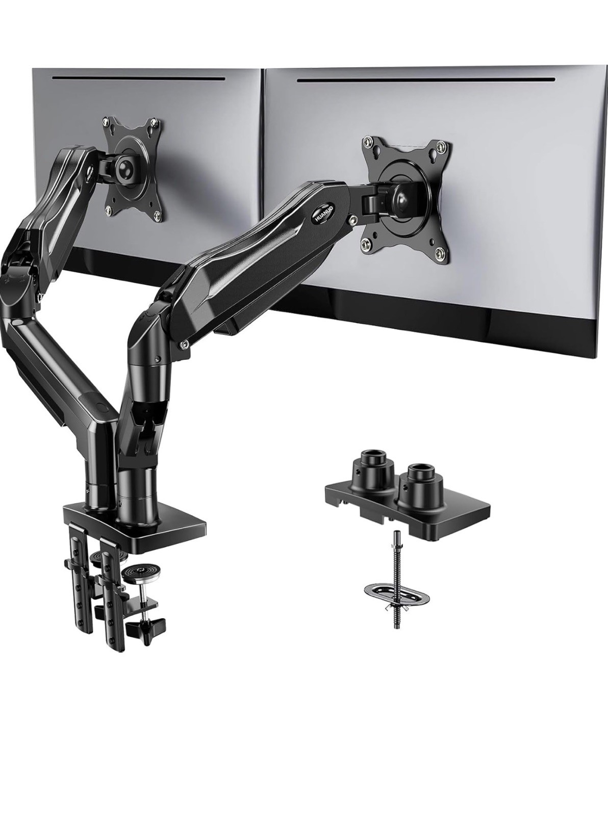 Hanuo FlowLift Dual Monitor Stand Fully Adjustable 13-32 inch VESA Mount