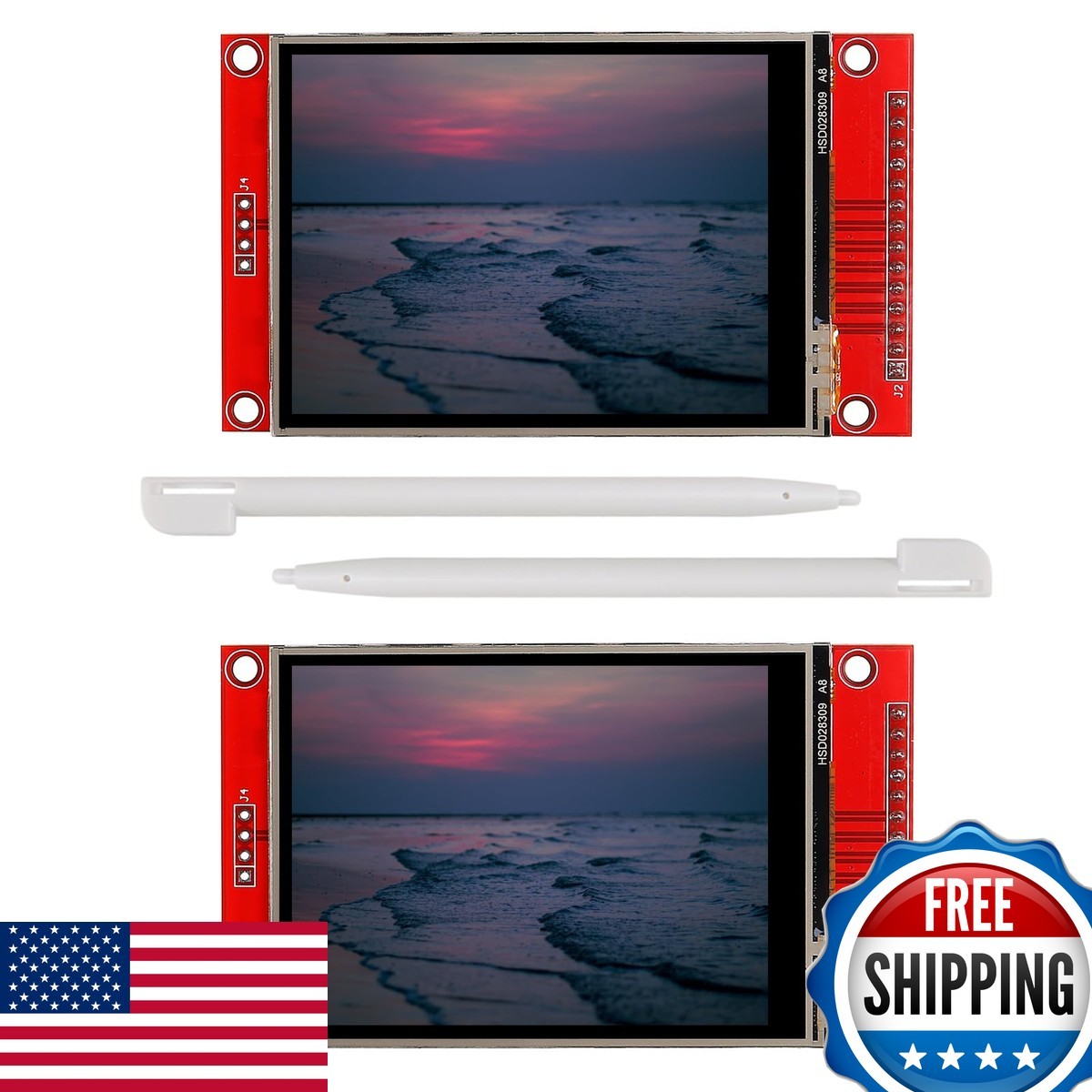 XIITIA 2pcs 2.8" ILI9341 240x320 SPI TFT LCD Touch Screen 5V/3.3V STM32 with