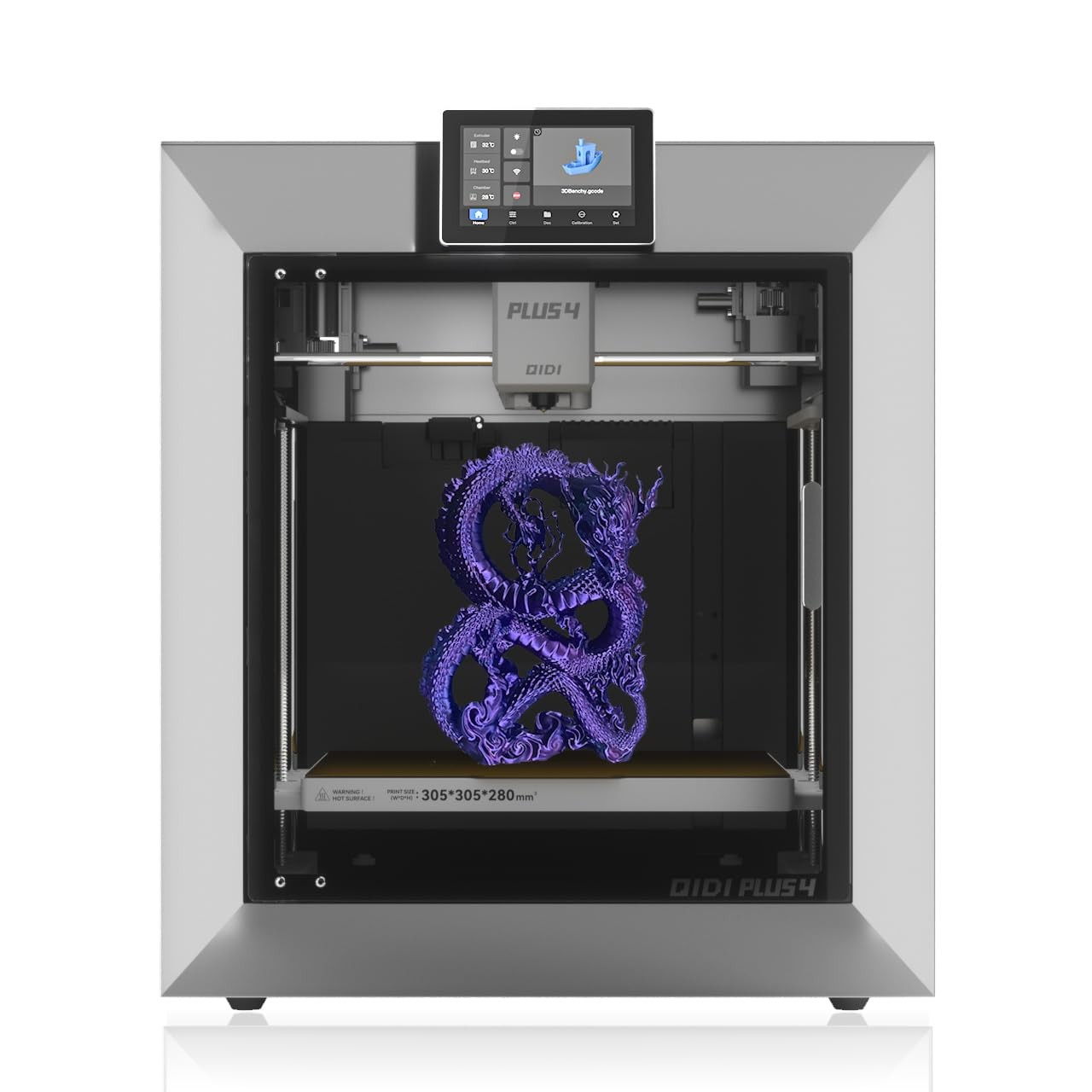 QIDI PLUS4 3D Printer, Max 600mm/s High-Speed Printing, 65℃ Chamber Heat, Ful...