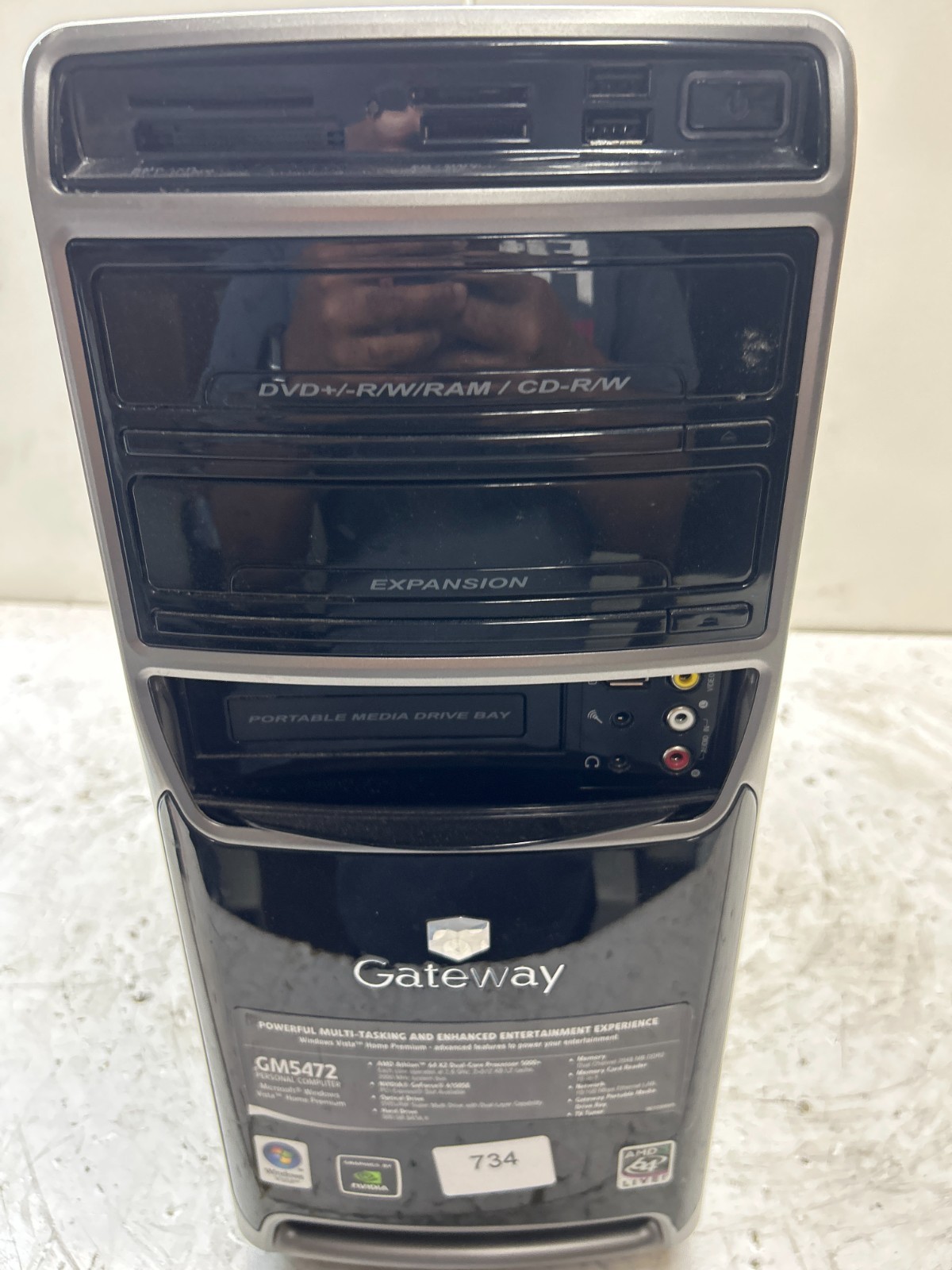 Gateway GM5472 AMD Athlon 64 X2 Dual-Core 5000+ 2.6GHz 2GB NO HDD