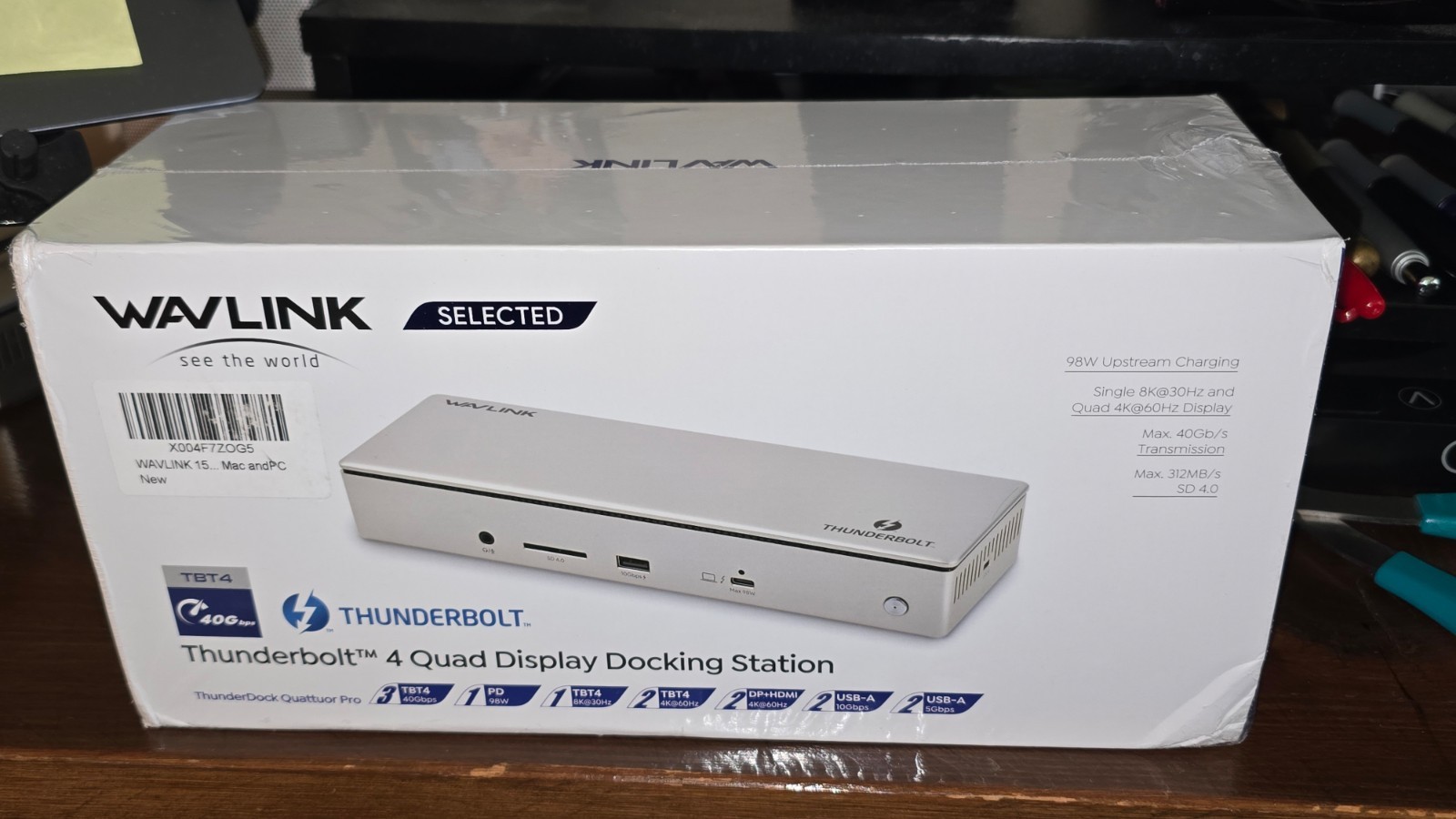 Wavlink Wl-utd41 ThunderDock Quattuor Pro Quad Display Dock.  New In Sealed Box