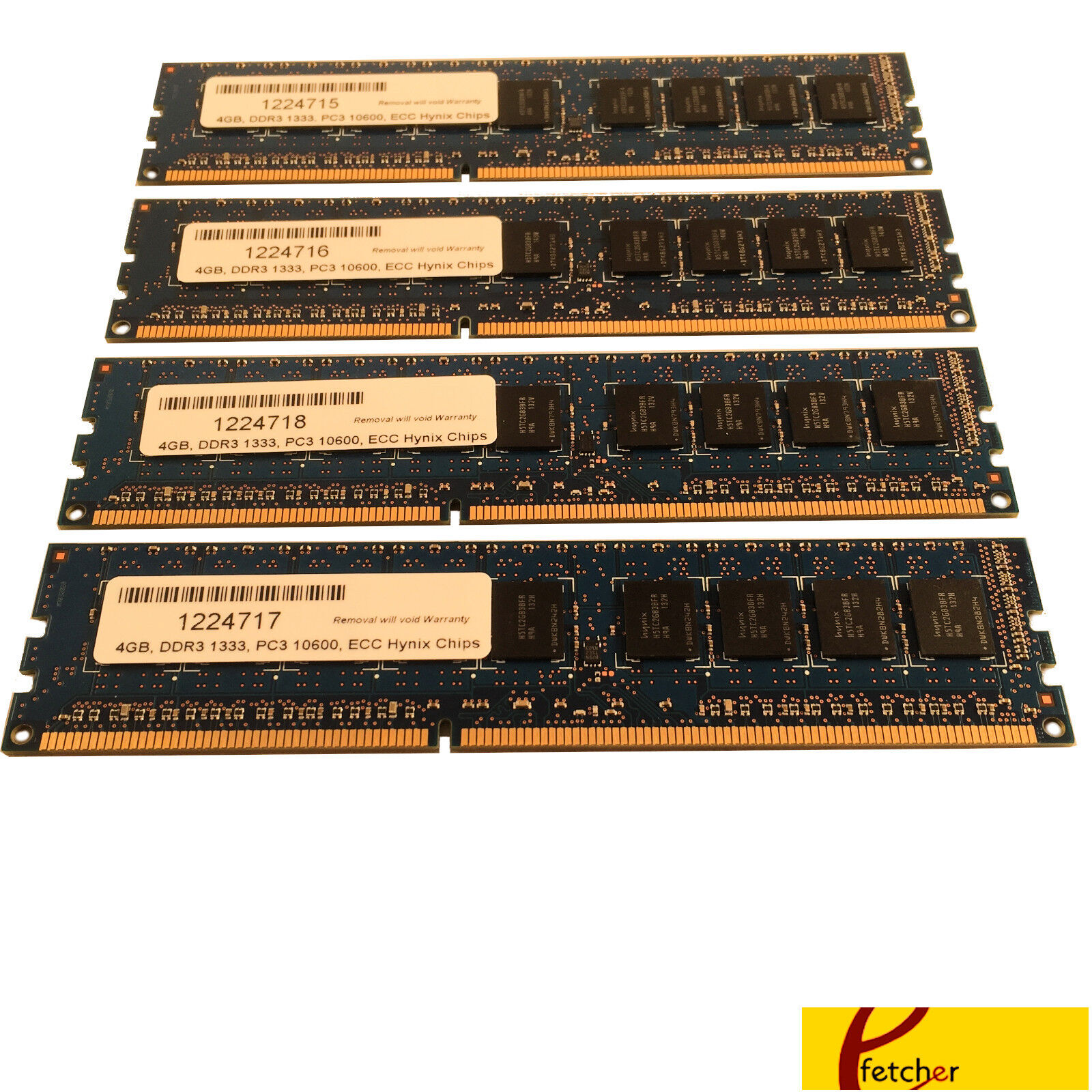 16GB (4x4GB) Memory PC3-10600 ECC Unbuffered HP Compaq ProLiant ML110 G6 & G7
