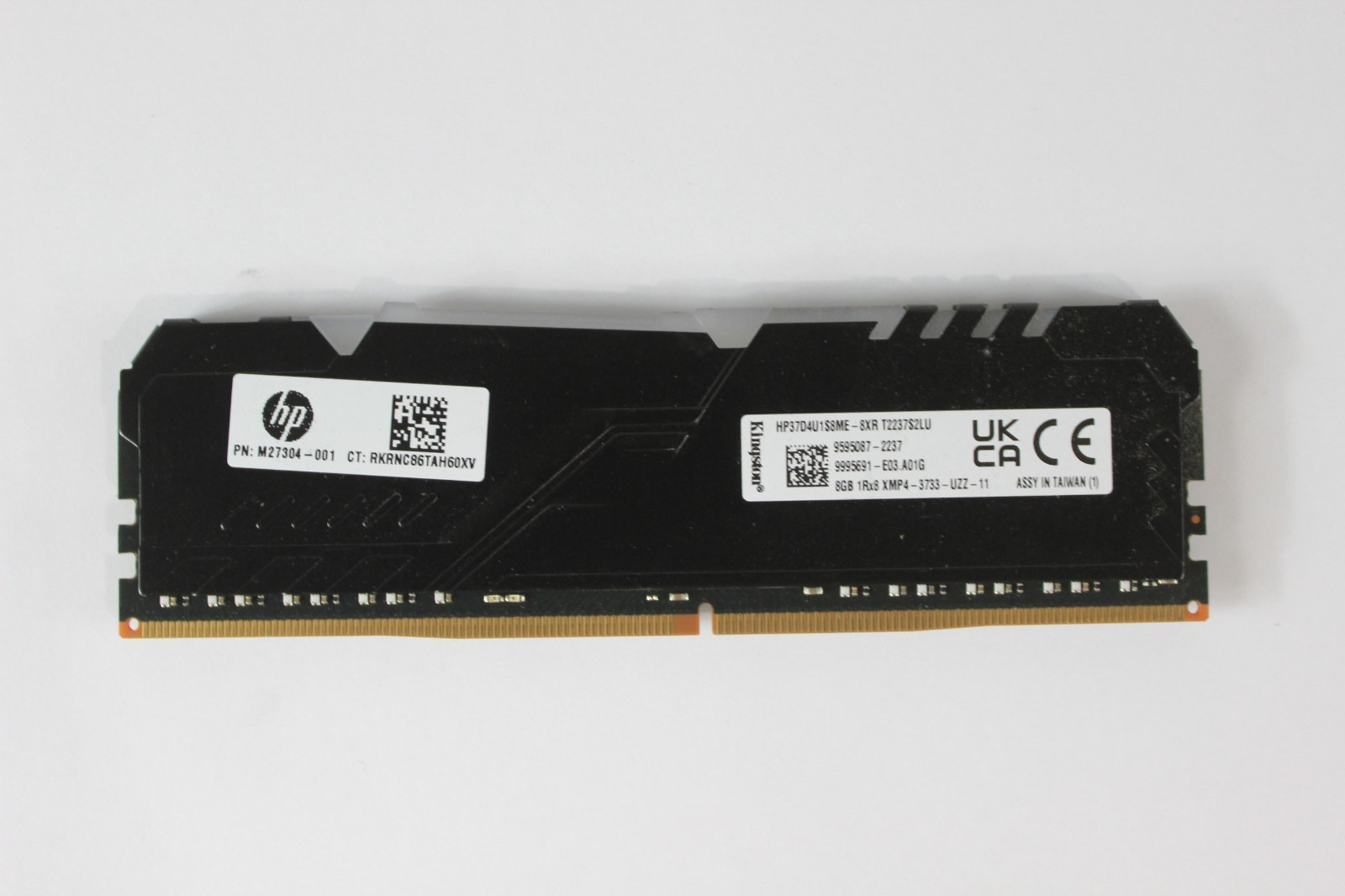 Kingston HyperX Fury 8GB RGB (1x8GB) Gaming RAM DDR4 3733MHz HP37D4U1S8ME-8XR
