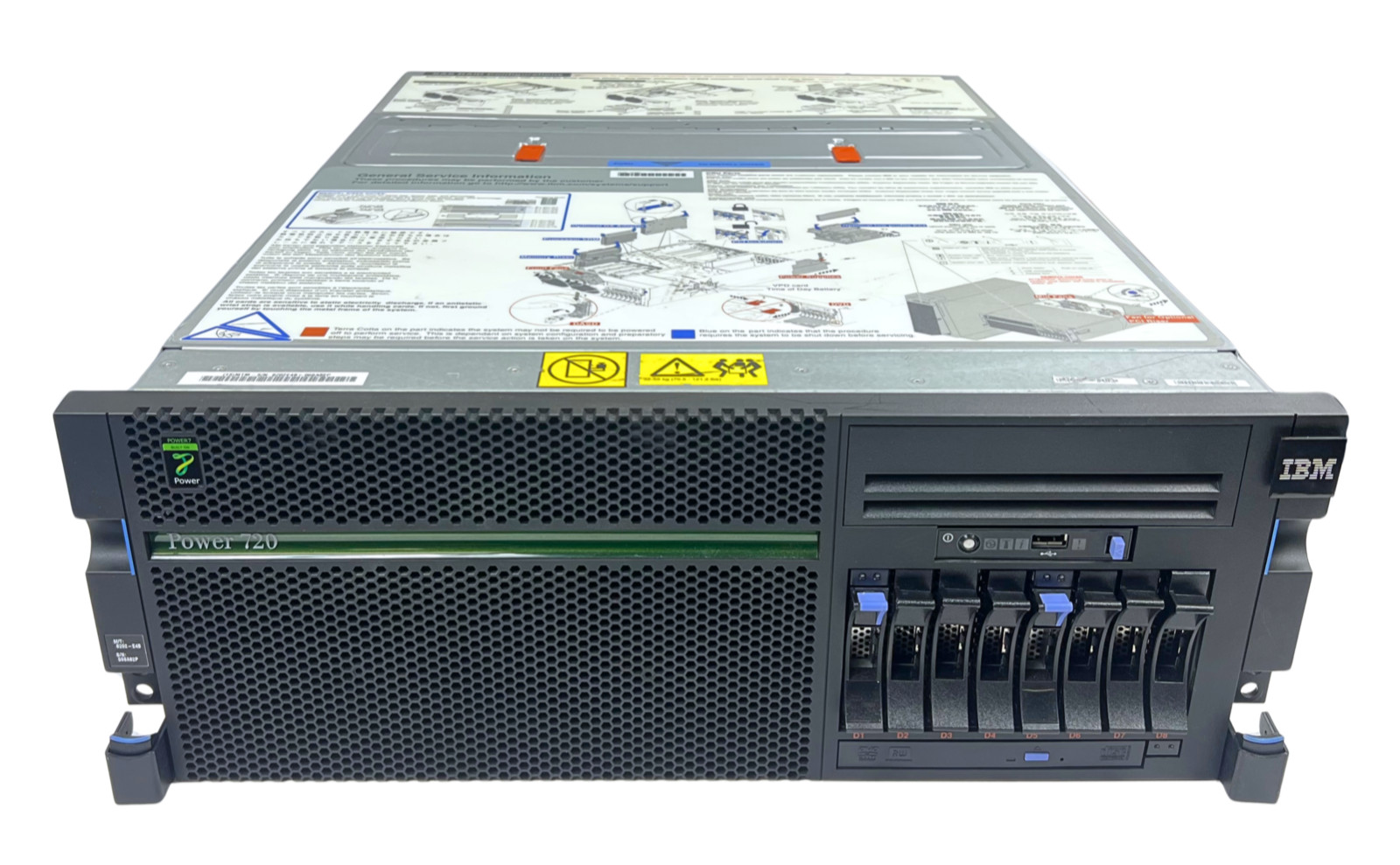 IBM Power 720 8202-E4B Server - POWER7 4-Core 3GHz, 8GB, 2x 146GB HDD, 1725W PSU